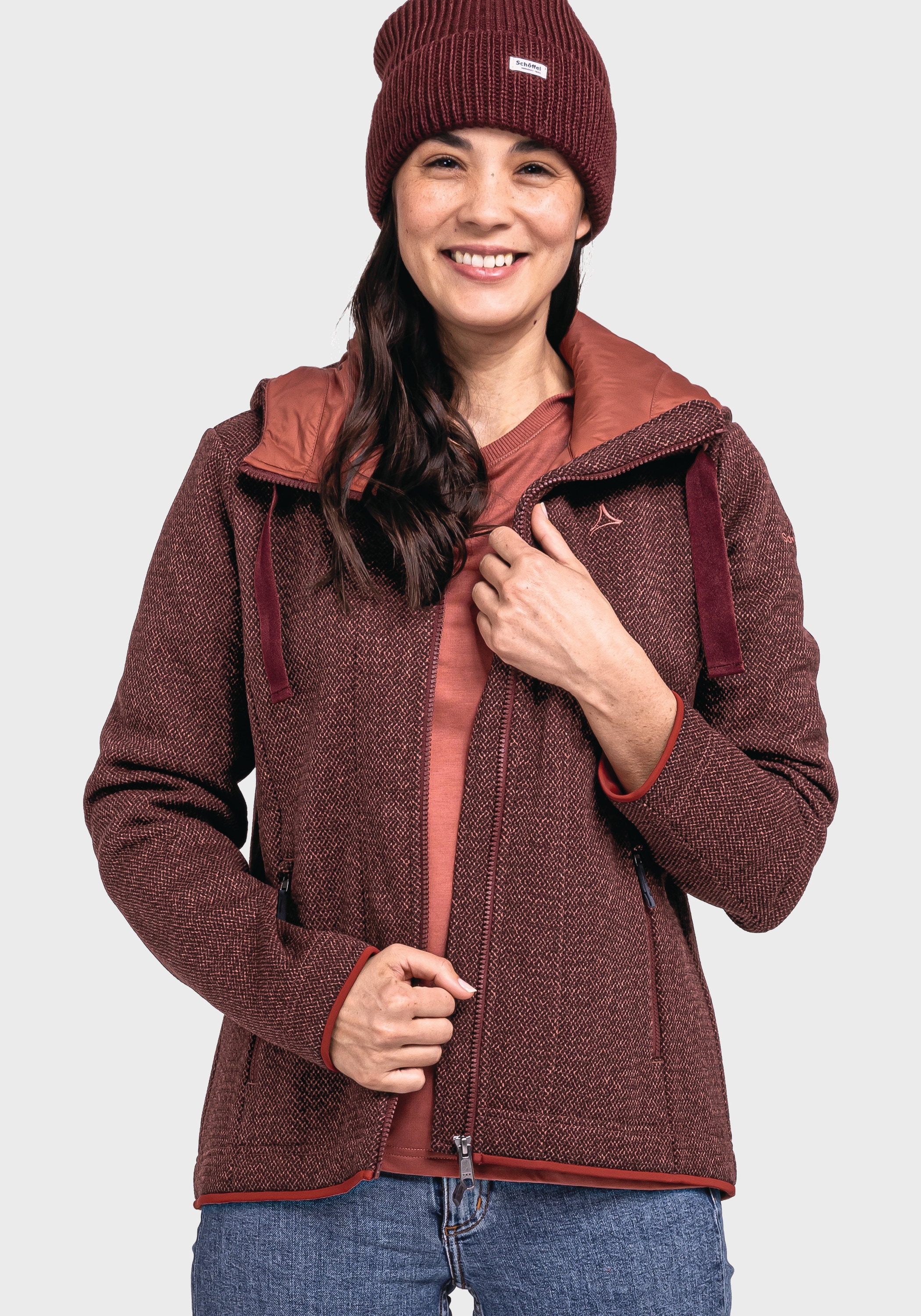 Schöffel Fleecejacke »Fleece Hoody Aurora L«, mit Kapuze