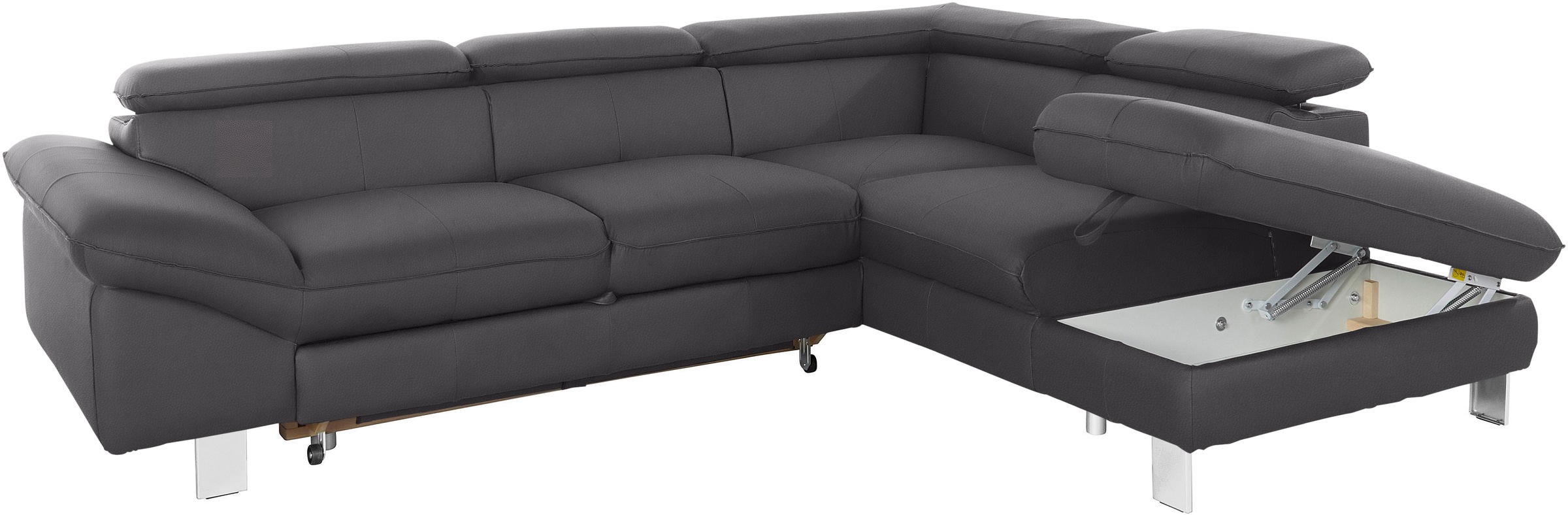 COTTA Ecksofa »Driver L-Form«, mit Kopfteilverstellung, wahlweise mit Bettfunktion & Bettkasten