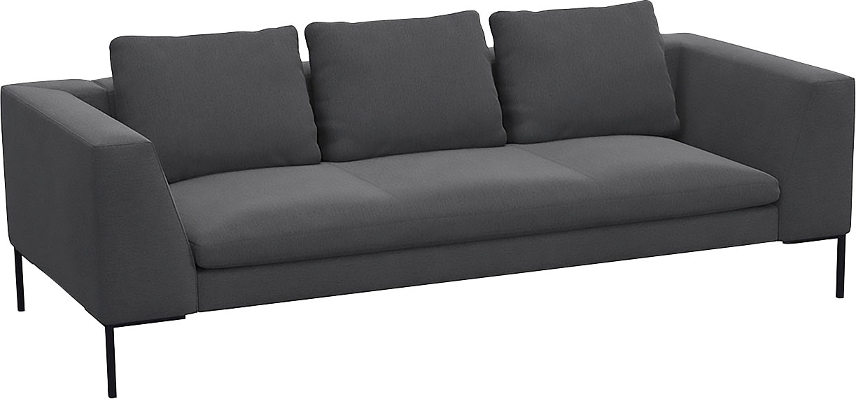 FLEXLUX 3-Sitzer »Loano, superbequemer Sitzkomfort durch Kaltschaum im Sitz«, modernes Sofa, frei im Raum stellbar, lose Kissen