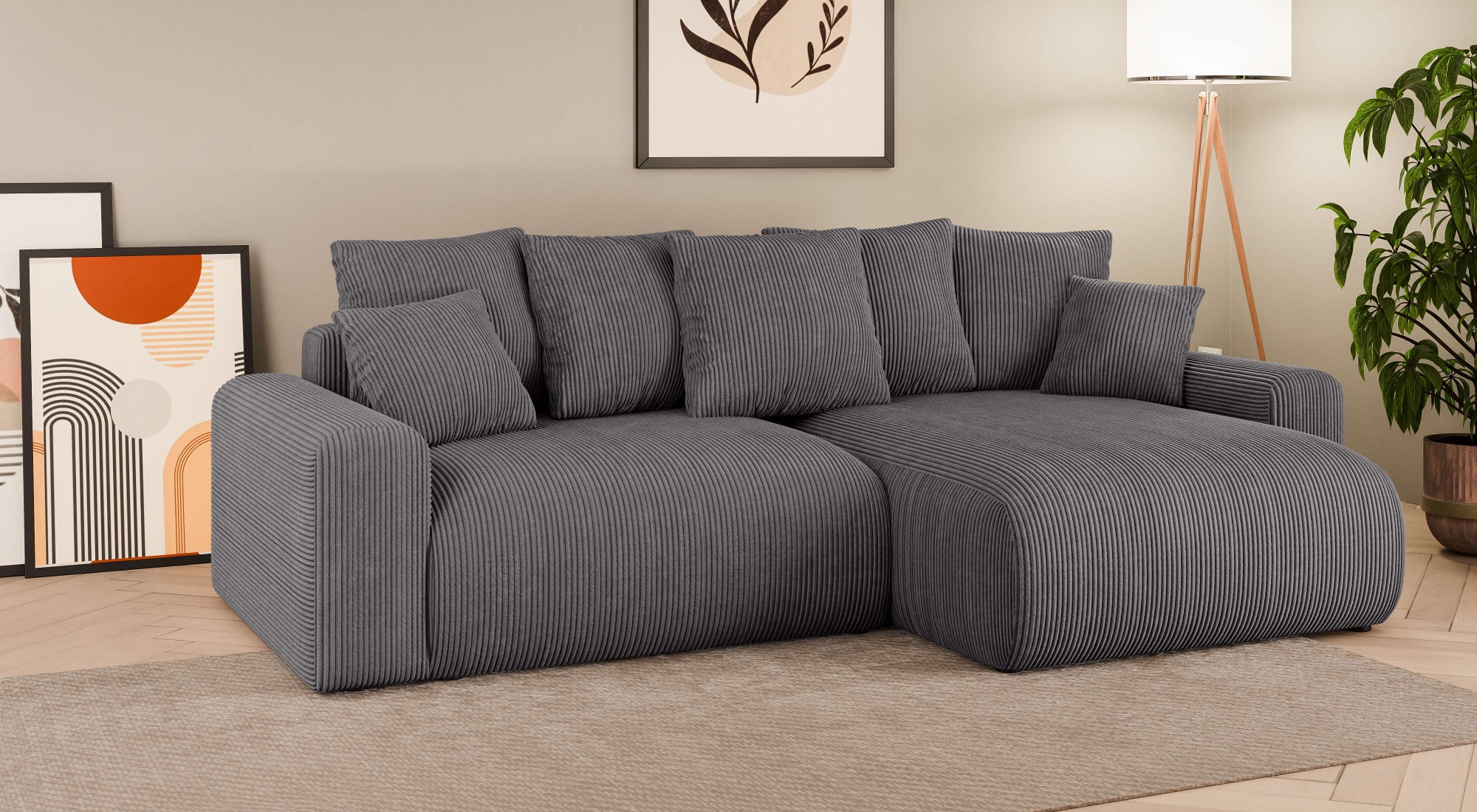 Home affaire Ecksofa »LAKESIDE klein mit Bettfunktion und Bettkasten, B/T/H günstig online kaufen