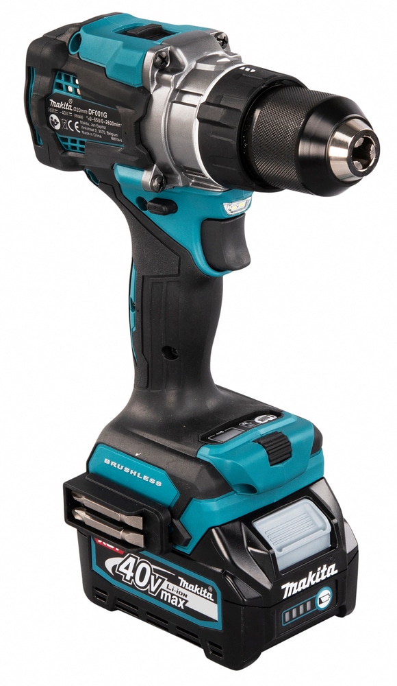 Makita Akku-Bohrschrauber »»DF001GD201««, (XGT, 40V max., 140 Nm, 0-2.600 min-1), Inkl. MAKPAC Größe 3, Schnellladegerät DC40RA und 2x BL4025 Akkus