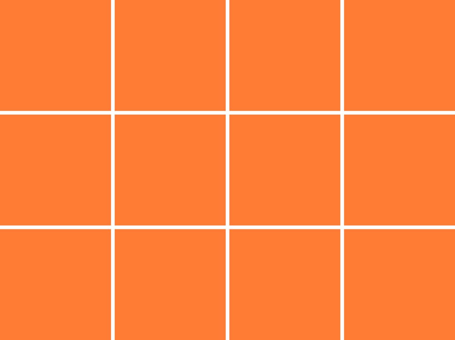 queence Fliesenaufkleber »Orange«, (12 St.), Stickerfliesen, selbstklebend, Sticker, 12er Set