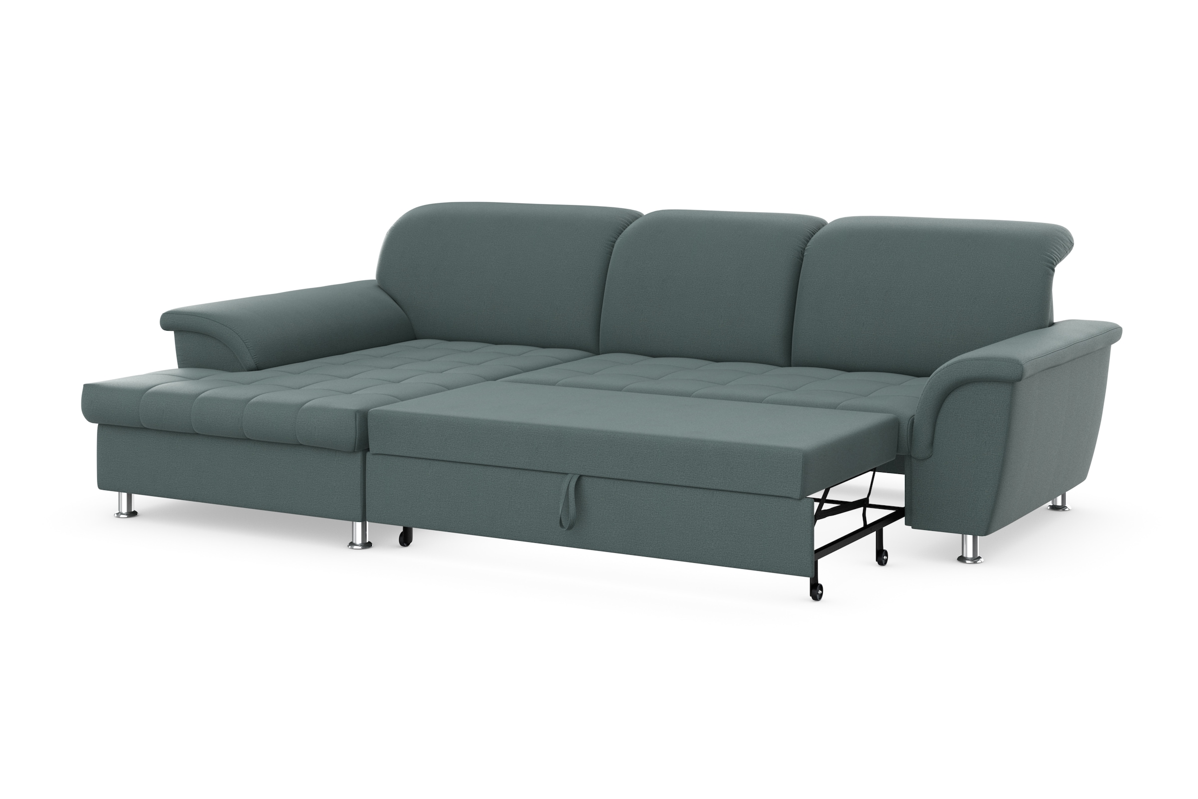 DOMO collection Ecksofa Franzi, wahlweise mit Bettfunktion, Bettkasten und Kopfteilverstellung