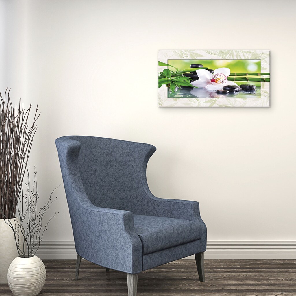 Artland Wandbild »Spa Steine Bambus Zweige Orchidee«, Zen, (1 St.)