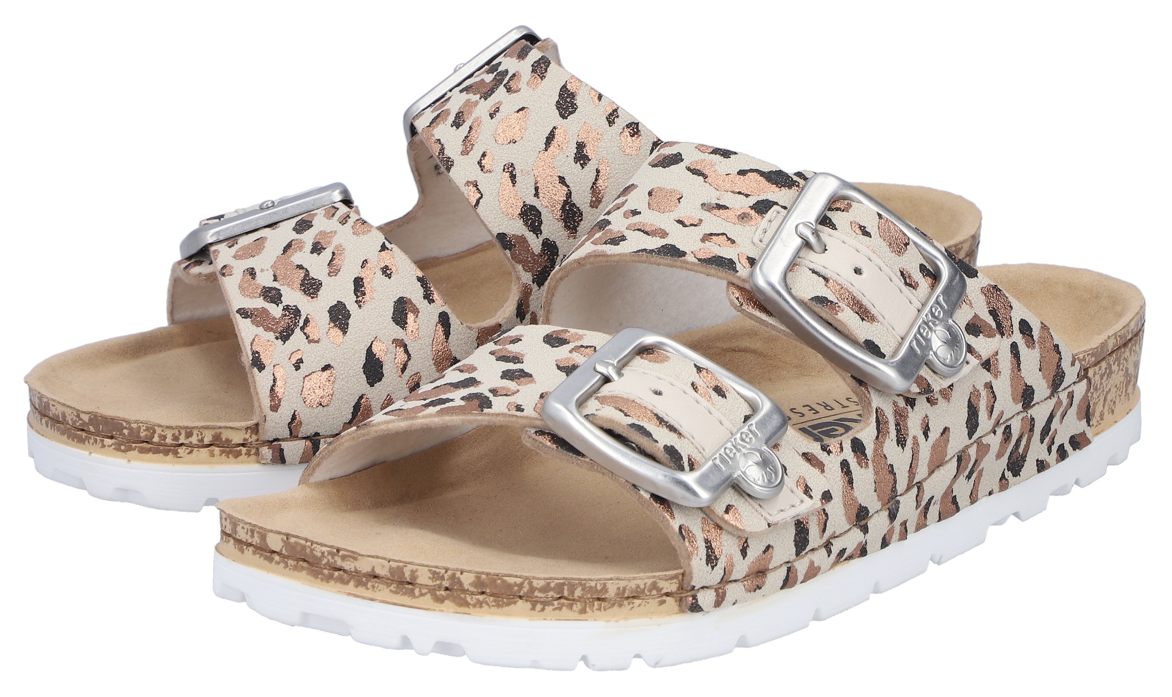 Rieker Pantolette  , Sommerschuh, Schlappen mit verstellbaren Schnallen