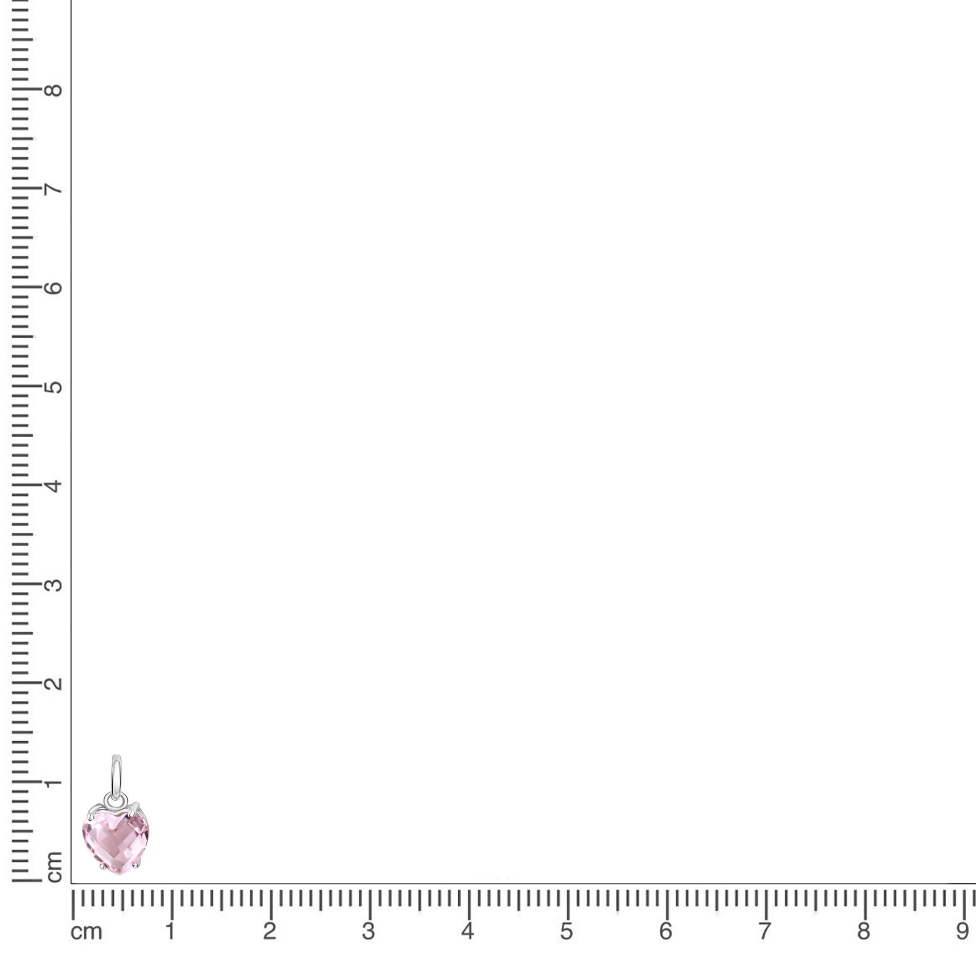 Vivance Kettenanhänger »925/- Sterling Silber rhodiniert Herz«