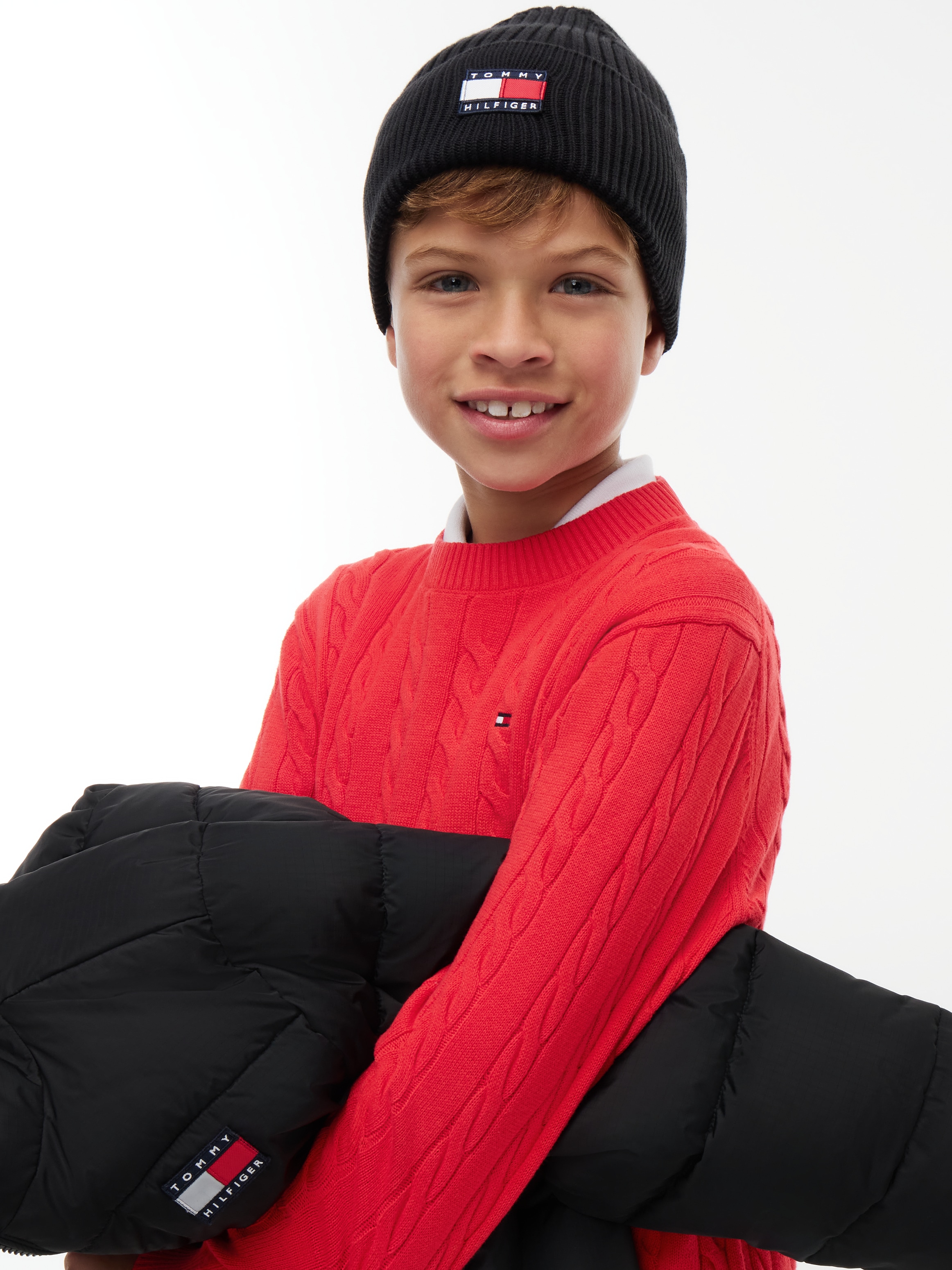 Tommy Hilfiger Beanie »HERITAGE FLAG BEANIE« Regular fit mit Markenlogo