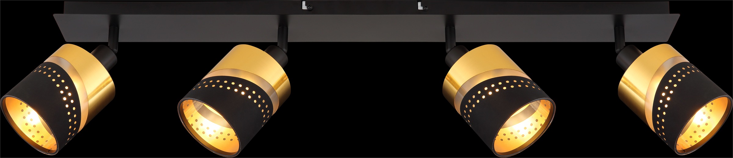 GLOBO LIGHTING Deckenstrahler »OR«, Leuchtmittel E14 | ohne Leuchtmittel, Deckenspot/schwarz/goldfarben/Flur/Wohnzimmer/Schlafzimmer