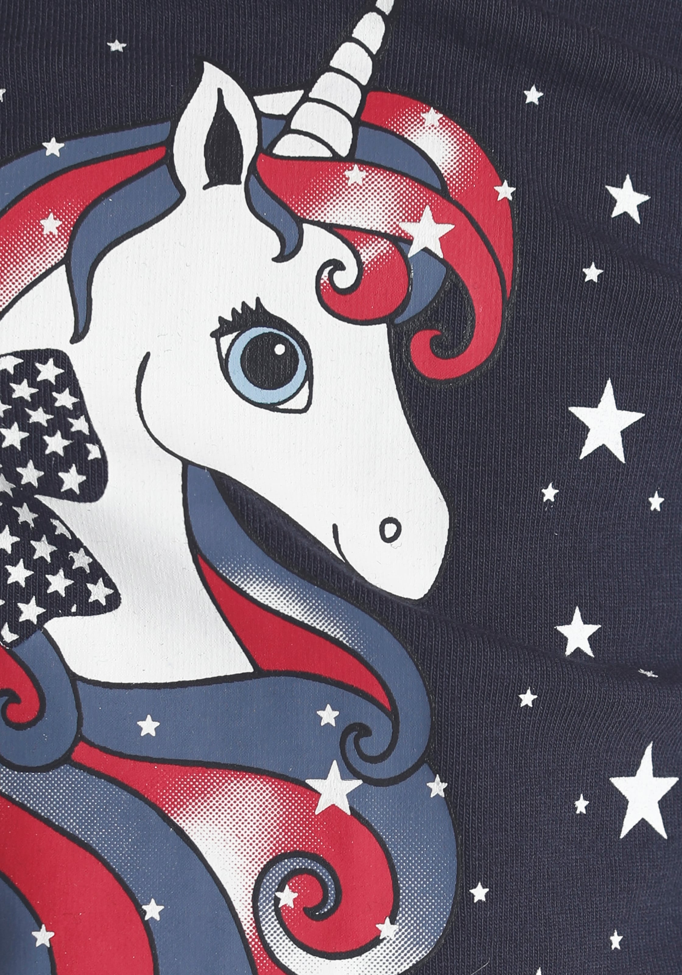 KIDSWORLD Jerseykleid »mit Einhorn« aus Baumwolle und Elasthan,  kurzärmelig