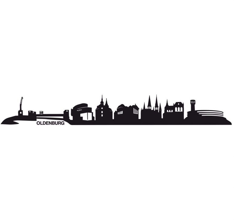 Wall-Art Wandtattoo »Stadt Skyline Oldenburg 120cm«, (1 St.), selbstklebend günstig online kaufen