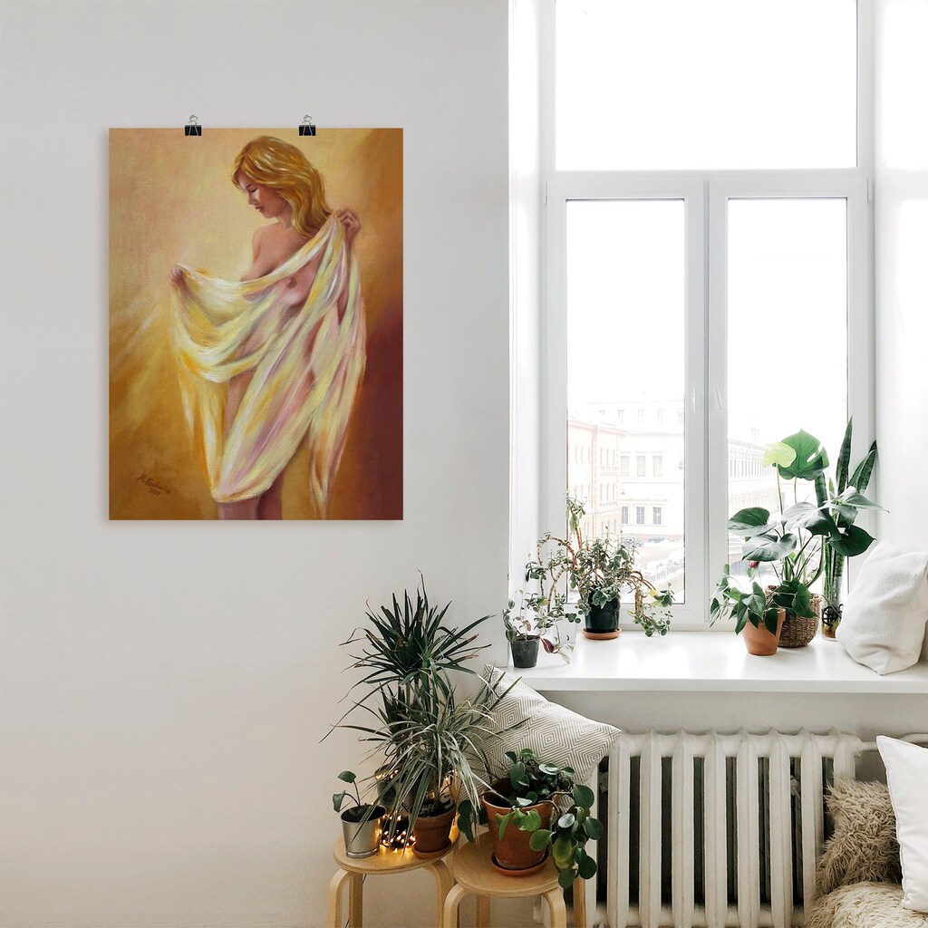 Artland Wandbild »Akt mit Tuch«, Frau, (1 St.), als Leinwandbild, Poster, Wandaufkleber in verschied. Größen