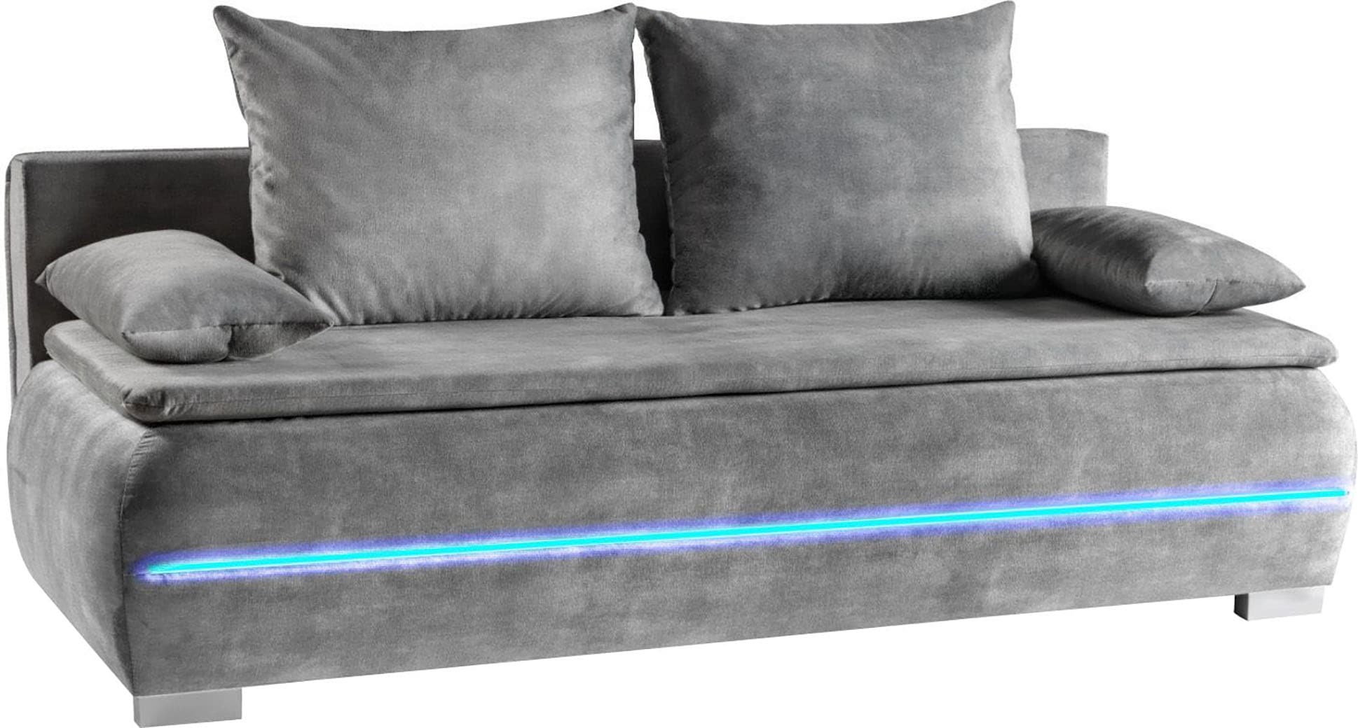 WERK2 Schlafsofa »Tekla LED«, 2-Sitzer Schlafcouch mit Bettkasten & stylischer RGB-LED-Beleuchtung