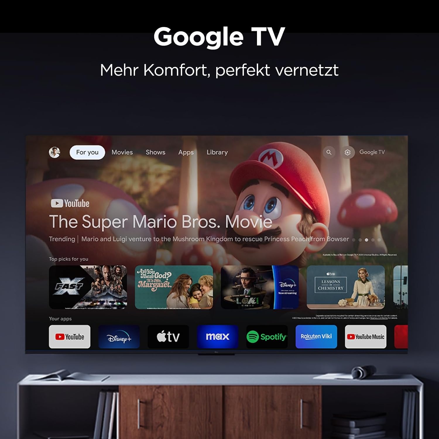 TCL Mini-LED-Fernseher »98C8LX1« 248 cm/98 ″ SQD-Mini LED, HDR 6000 Nits, 100%BT.2020, 144Hz, AiPQ Pro,Dolby Vision