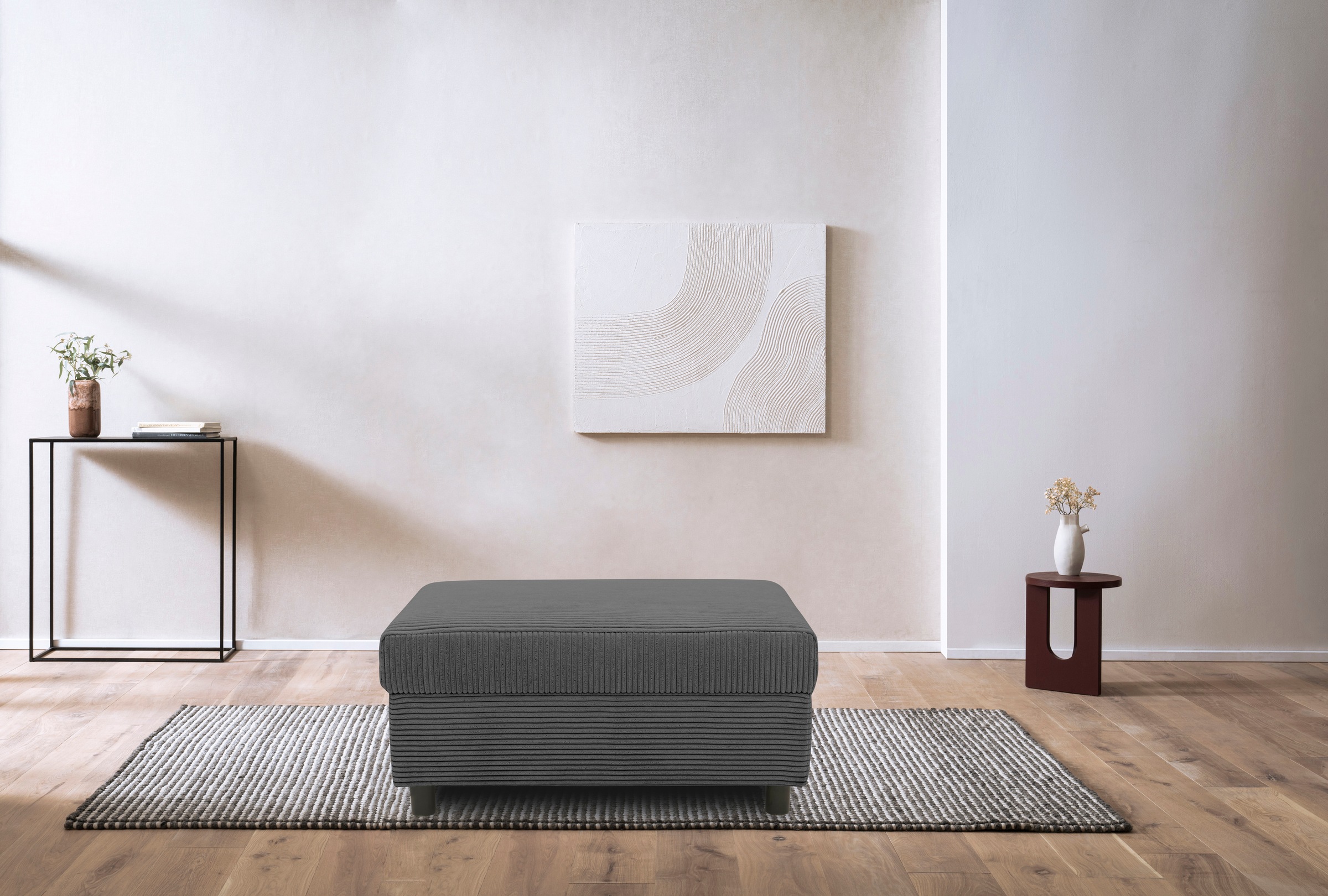 INOSIGN Polsterhocker "Turah 2 in Cord oder wasserabweisender Microfaser,", günstig online kaufen