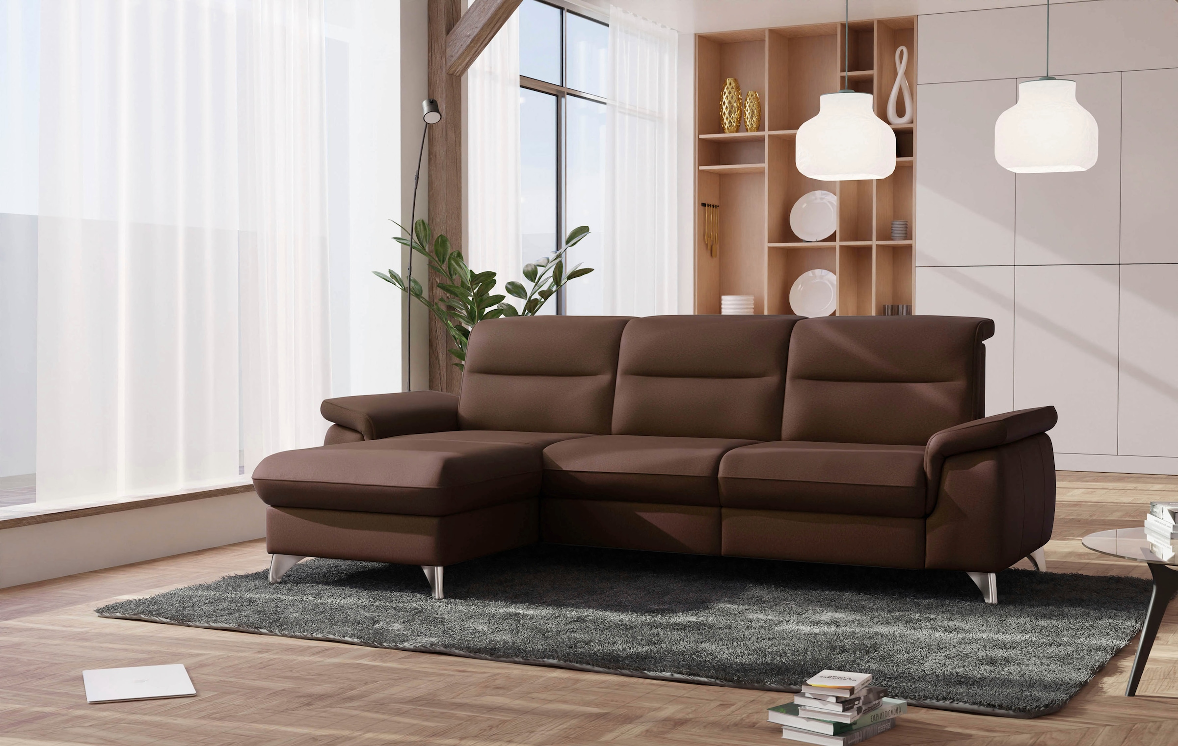 sit&more Ecksofa »Astoria L-Form« wahlweise mit motorischer Relaxfunktion günstig online kaufen