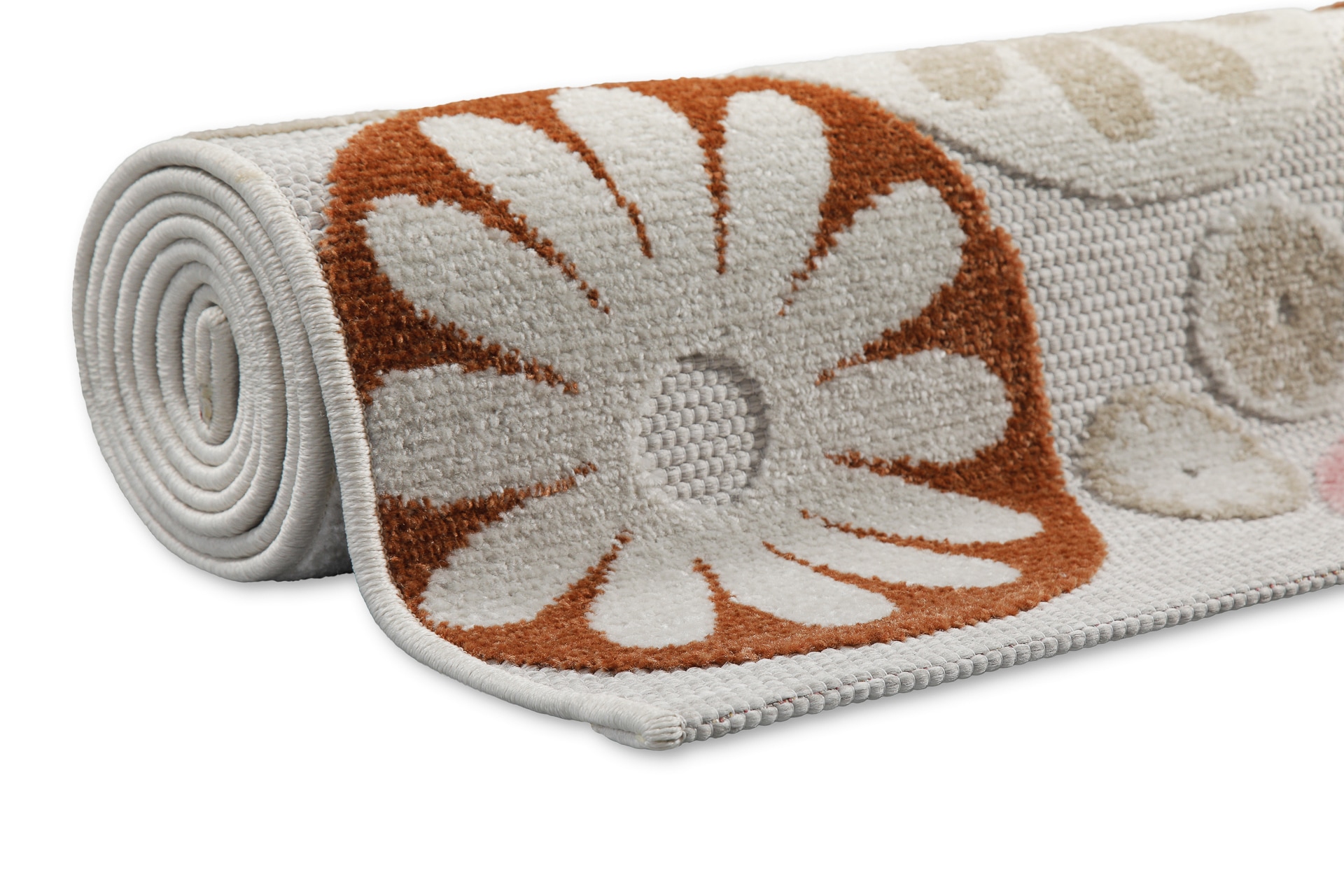 Wecon home Outdoorteppich »Flowerdrops«, rechteckig, 5 mm Höhe, Läufer, für Innen & Außen, pflegeleicht, Hoch-Tief Effekt