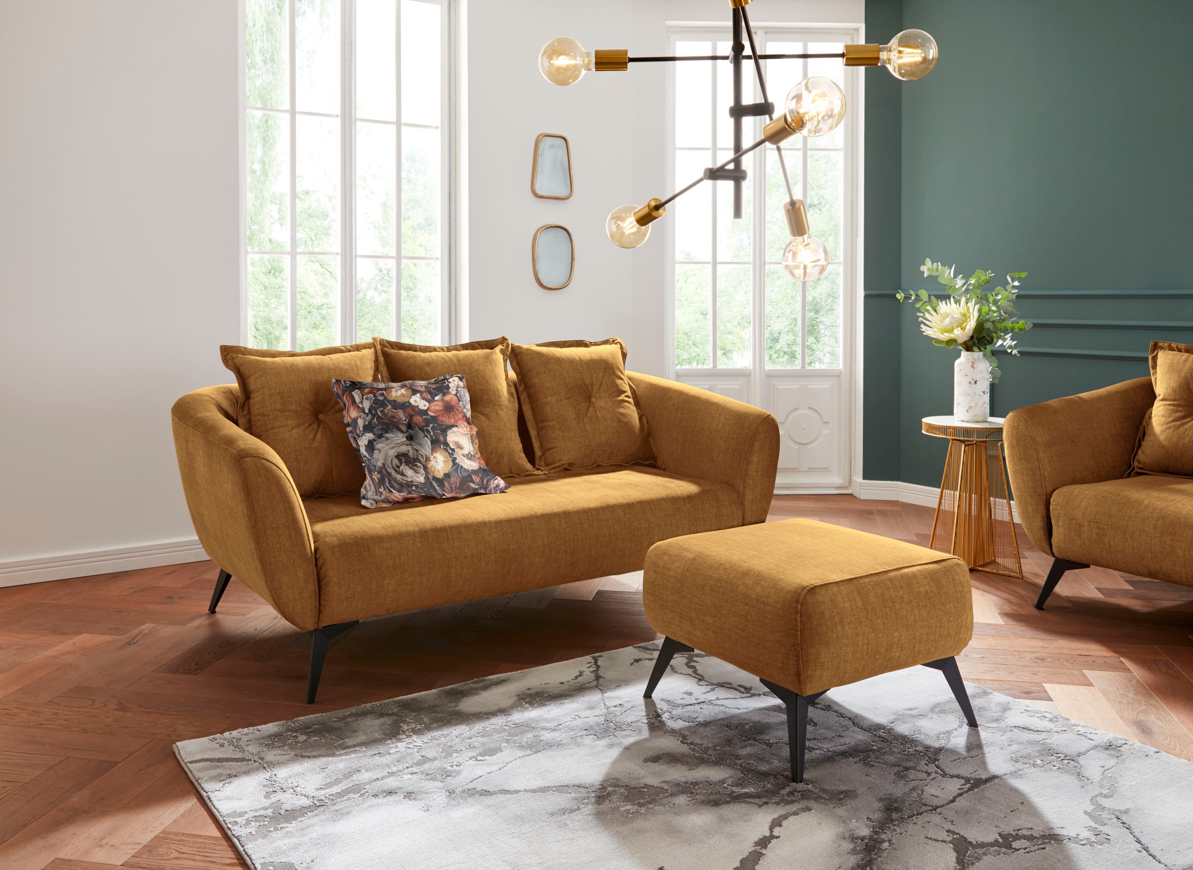 INOSIGN 2,5-Sitzer »Baggio modern romantisches Design, Breite 196cm, Komfor günstig online kaufen