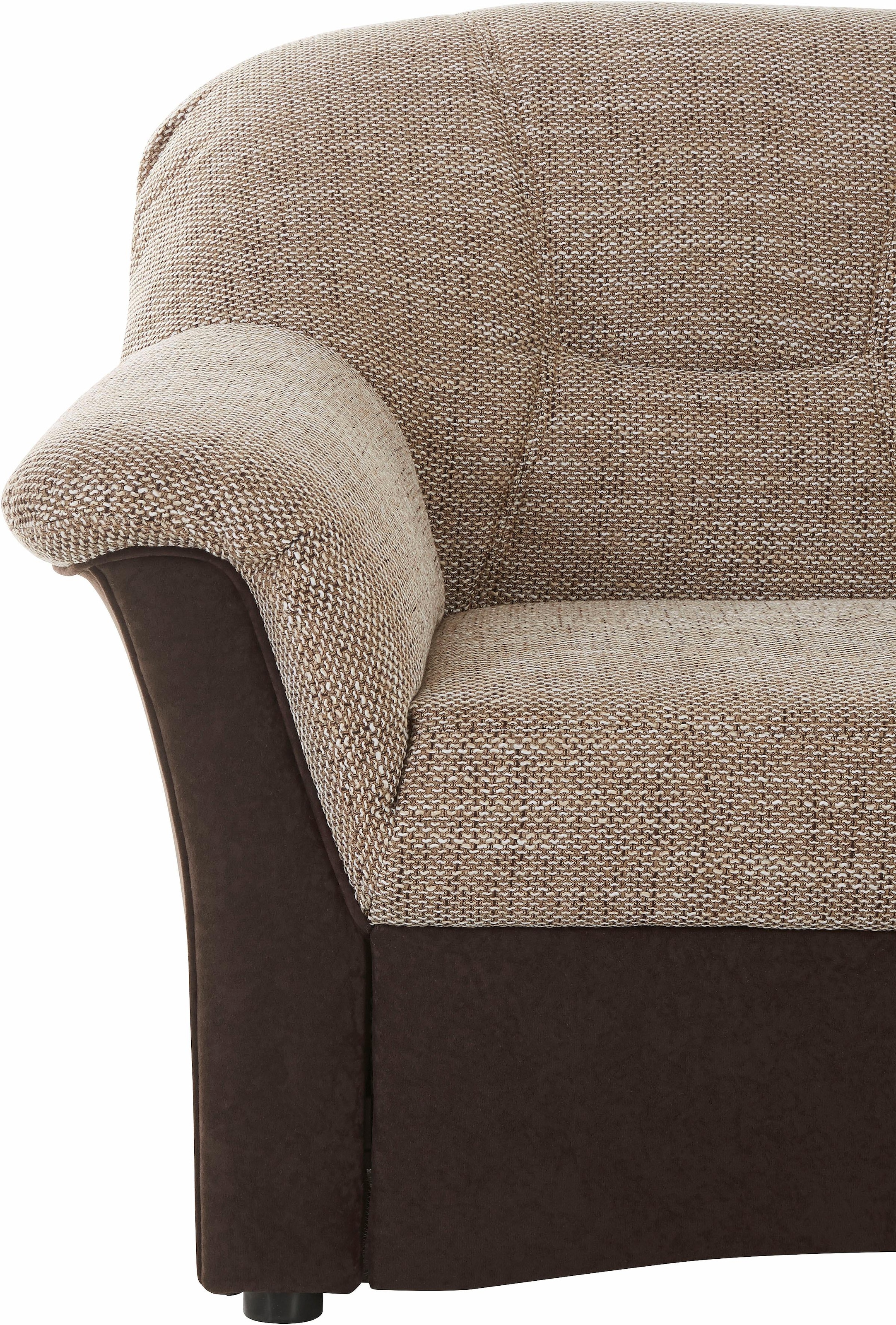 DOMO collection Ecksofa »Sarafina zeitlos und komfortabel, optional mit Federkern, L-Form«, wahlweise mit Bettfunktion