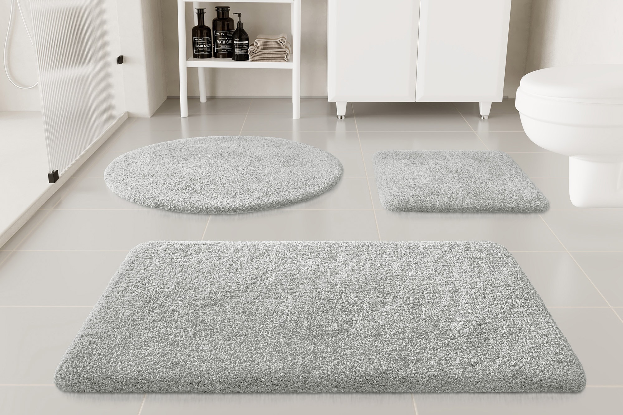 OTTO home Badematte »Kaarin«, rutschhemmend beschichtet, schnell trocknend, Badteppich, getuftet, flauschig, hochflor, große Farbauswahl