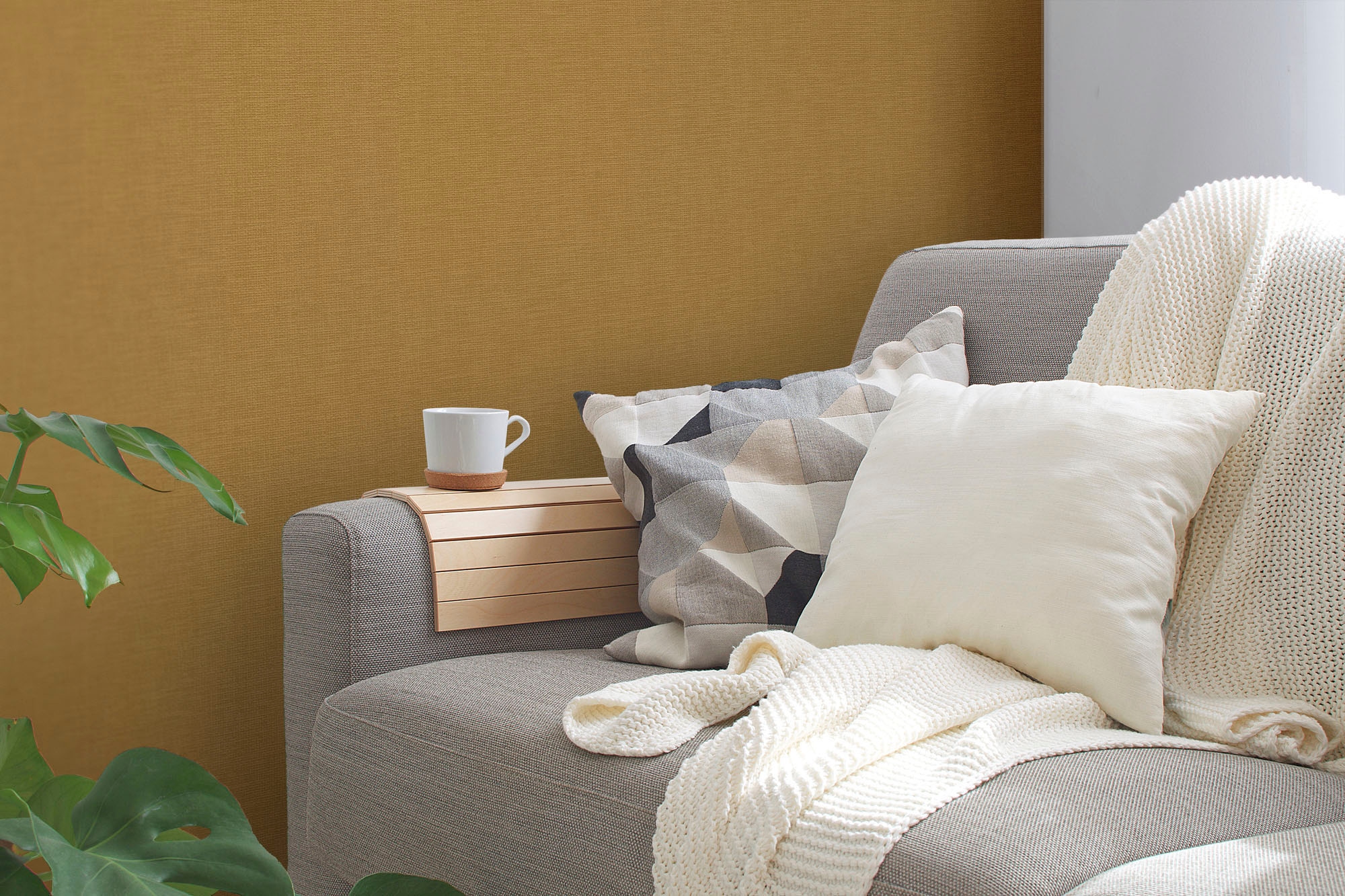 A.S. Création Vliestapete »Hygge«, unifarben-Leinenoptik-Flechtoptik, Tapete Gewebe Tapete Stoffoptik Tapeten Wohnzimmer Schlafzimmer Küche