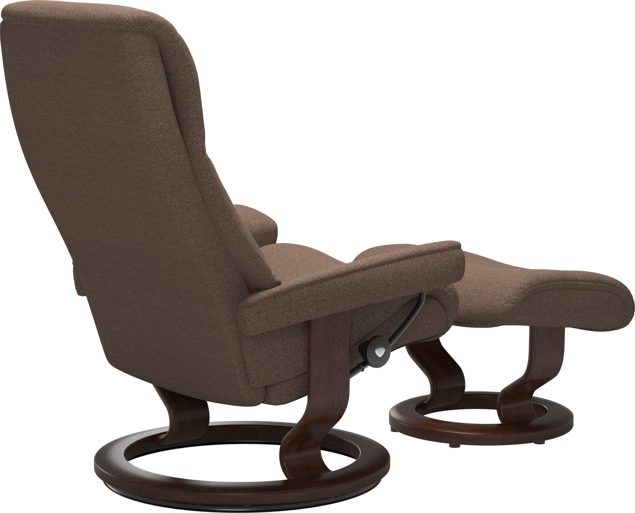 Stressless® Relaxsessel »View«, (Set, Relaxsessel mit Hocker), mit Classic Base, Größe M,Gestell Braun