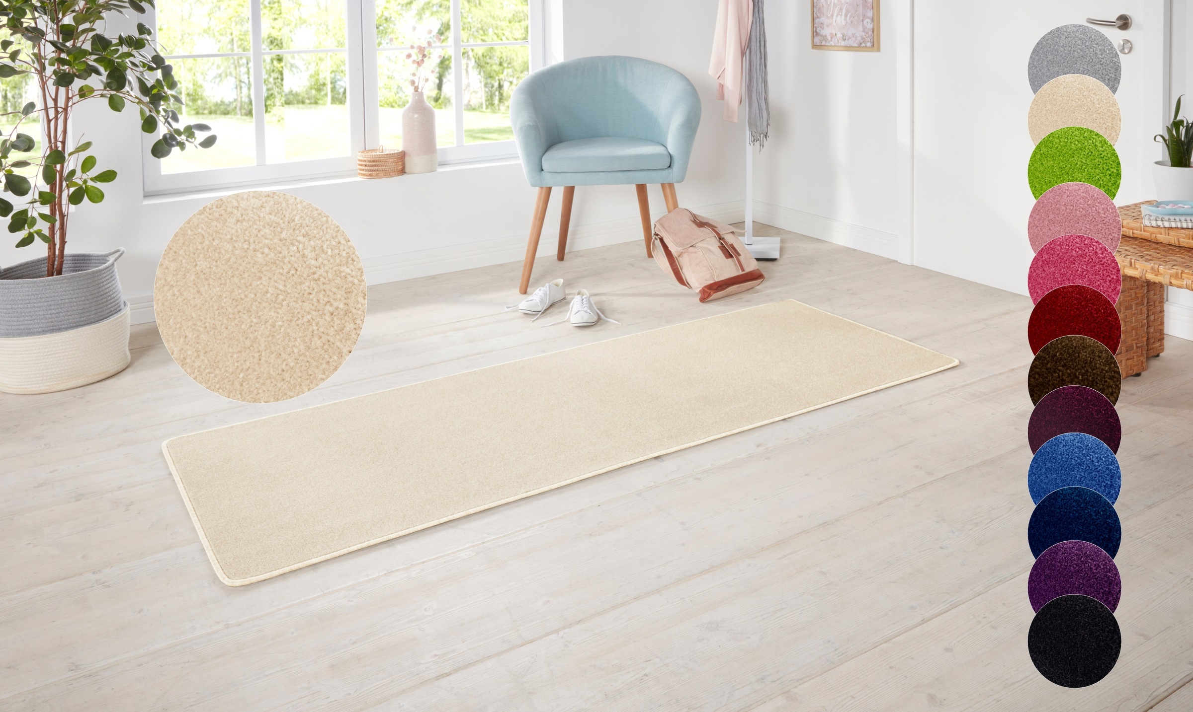 HANSE Home Teppich "Shashi" rechteckig 8,5 mm Höhe Kurzflor, Unifarben, Läu günstig online kaufen