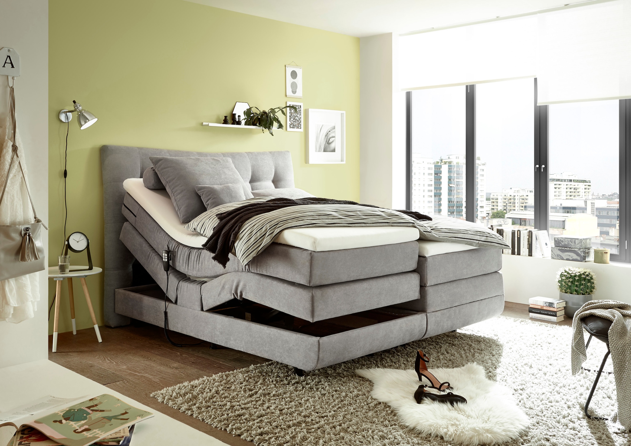 ED EXCITING DESIGN Boxspringbett »Malibu«, inkl. Motor und Topper