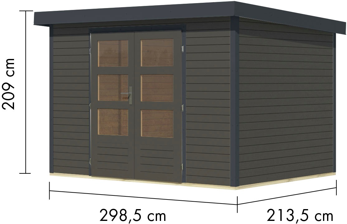 Karibu Gartenhaus »Jupiter 4 B«, in verschiedenen Farben