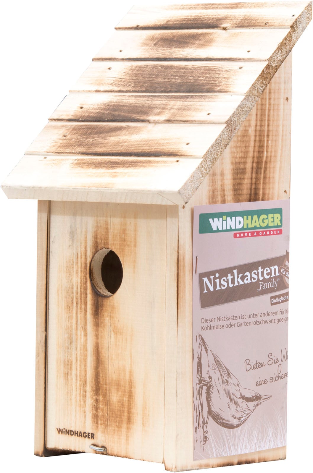 Windhager Nistkasten »aus massivem Pappelholz, sicherer Brutplatz für Vögel« Brutquartier einfach zu reinigen, inkl. Aufhängung