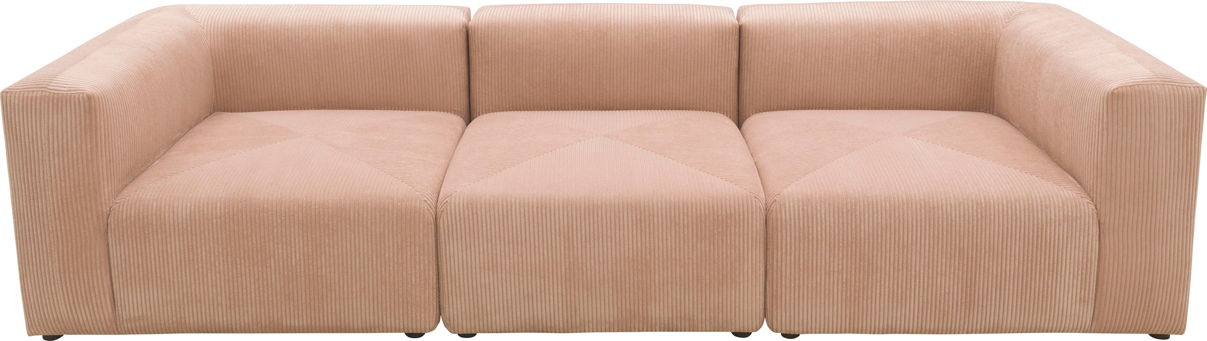 RAUM.ID Big-Sofa »Gerrid«, Cord-Bezug, bestehend aus Modulen: 2 Eck- und ein Mittelelement