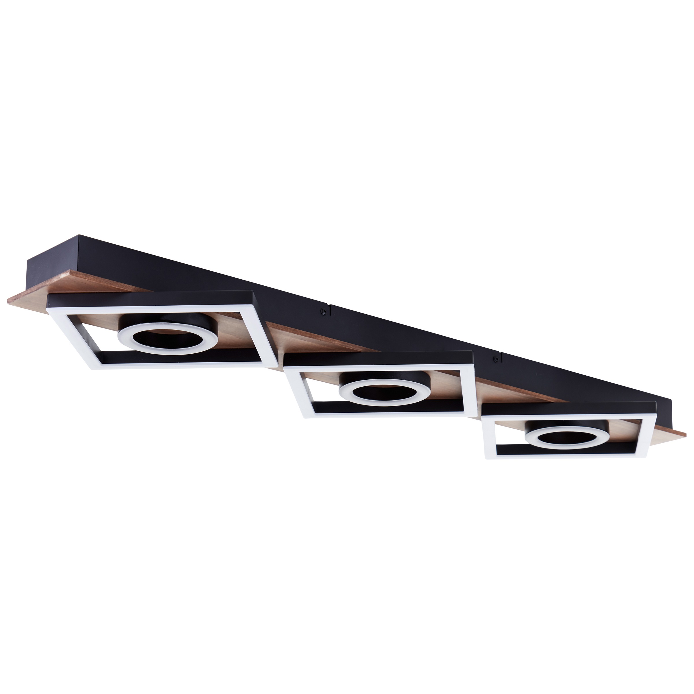 Brilliant LED Deckenleuchte »Maureen«, 88 x 28 cm, 3900 lm, 3-Stufen-dimmbar, 3000 K, Metall/Holz