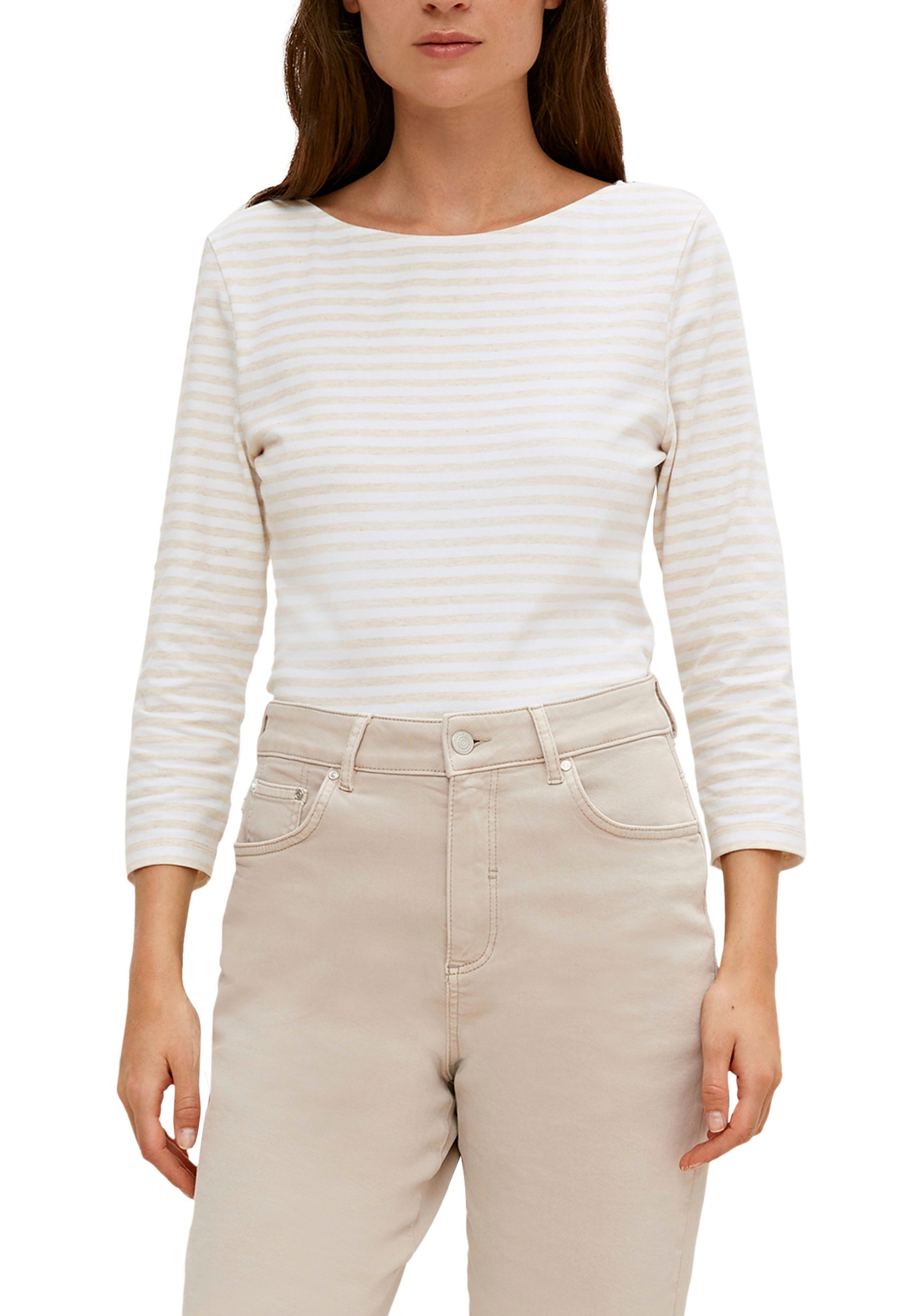 Comma 3/4-Arm-Shirt, mit hüftbedeckender Länge kaufen