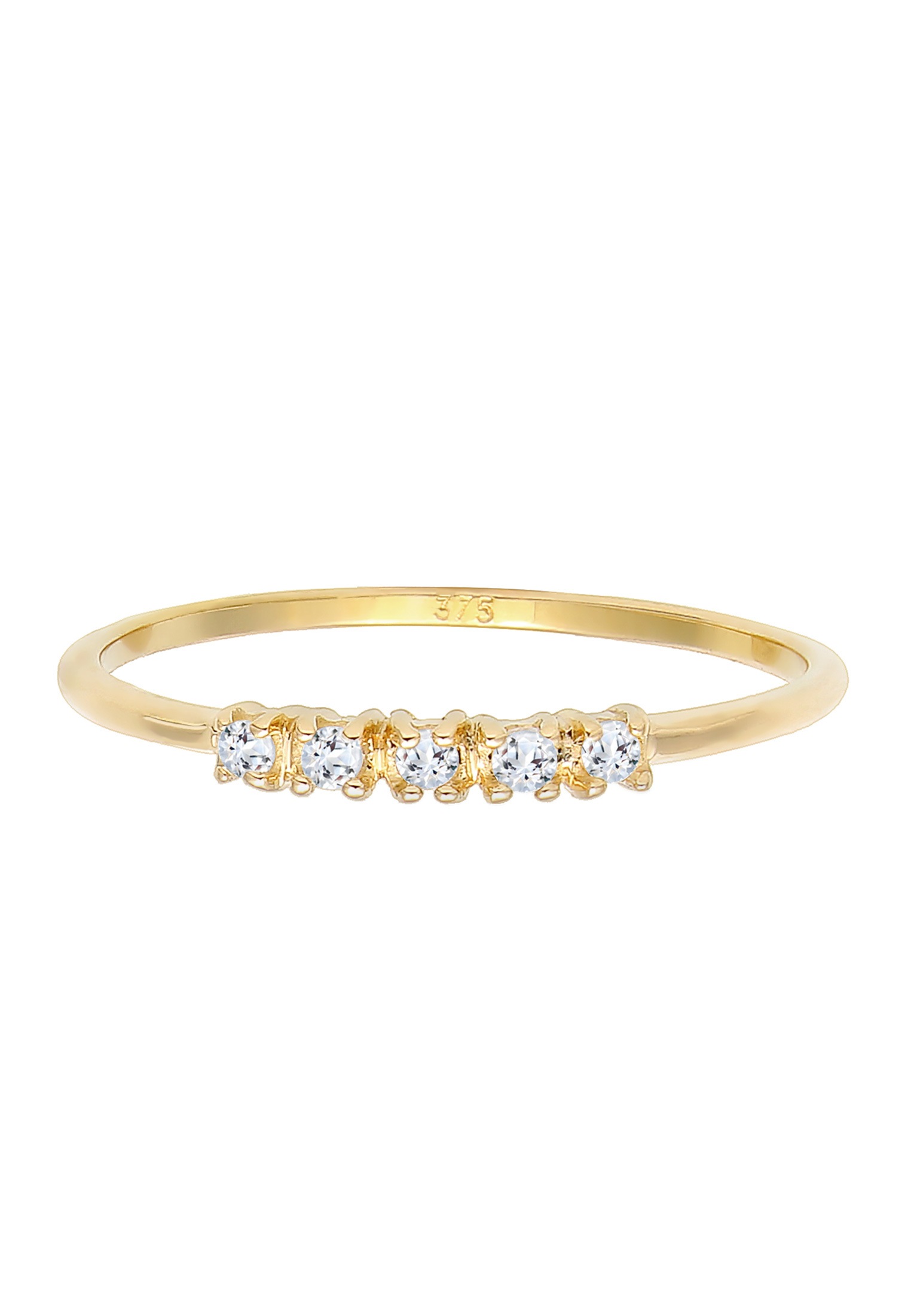 Elli Premium Verlobungsring »Microsetting Topas Edelstein Valentin 375 Gelbgold«