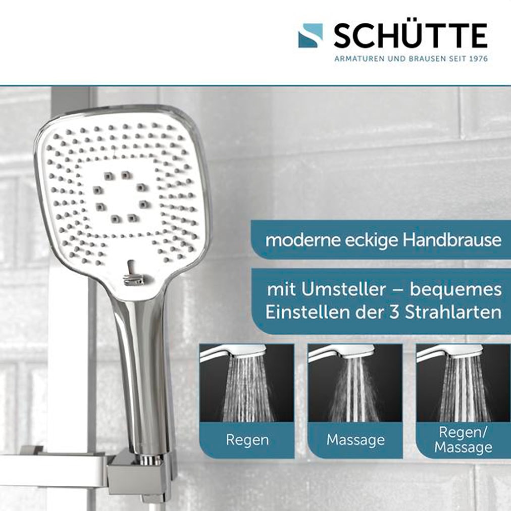 Schütte Stangenbrause-Set »RAVENNA« 1 Stk. tlg. 3-fach verstellbar / Antikalk / wassersparend