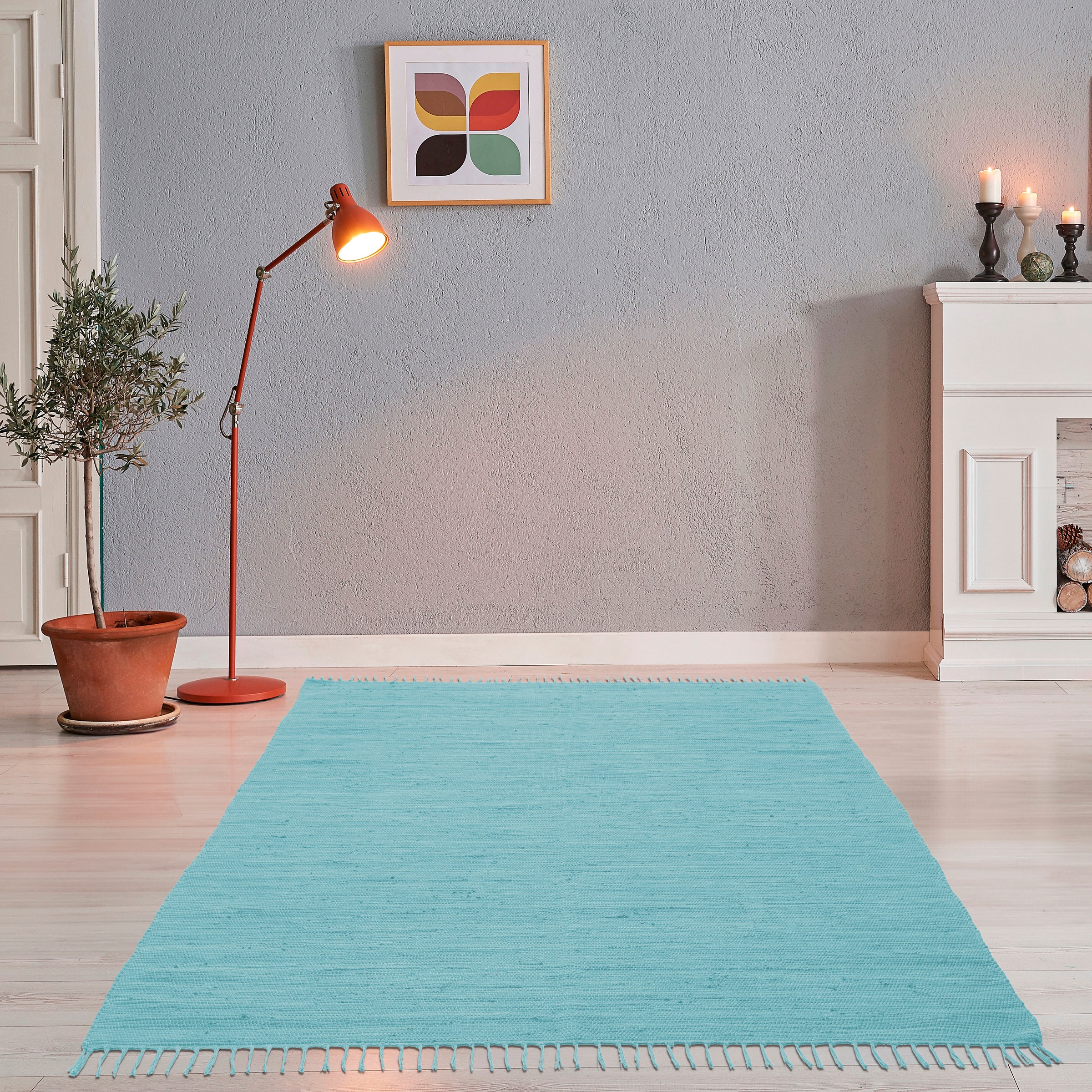 THEKO Teppich »Happy Cotton Fleckerl, handgewebt«, rechteckig, 5 mm Höhe, F günstig online kaufen