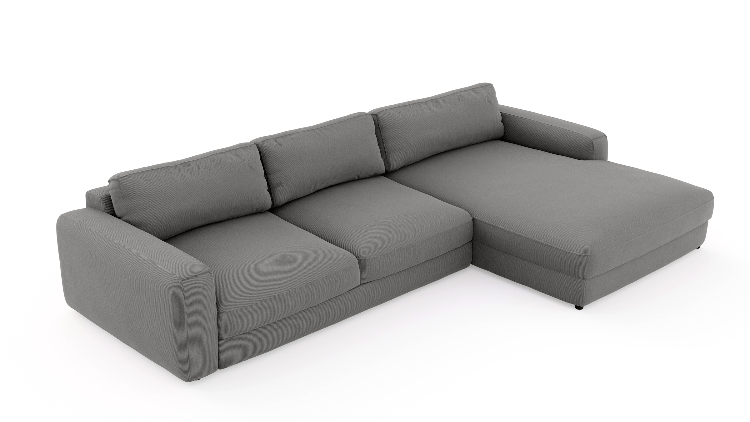 Places of Style Ecksofa »Bloomfield, elegant, viel Platz, Mega Couch, Breite 303cm, L-Form«, extra tiefe Sitzfläche, wahlweise mit Sitztiefenverstellung