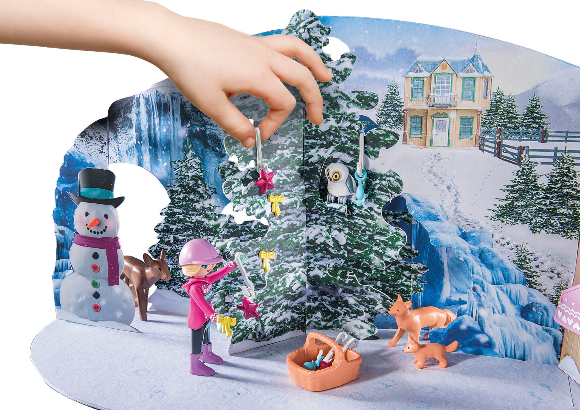 Playmobil® Spielzeug-Adventskalender »Spielbausteine, Pferde: Schlittenfahrt (71345)«, ab 4 Jahren, Horses of Waterfall; teilweise aus recyceltem Material