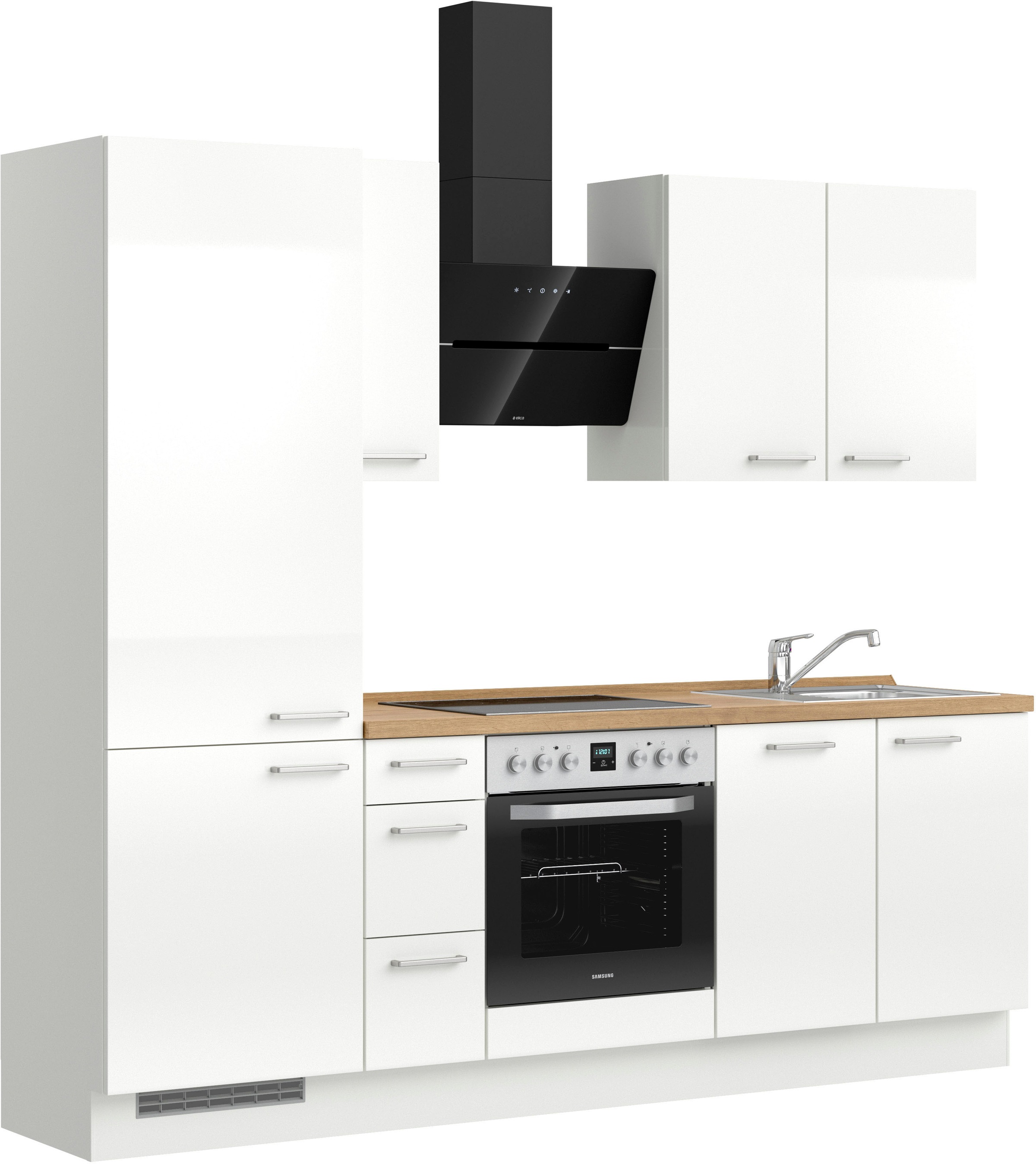 nobilia® Küchenzeile »"Flash II"« vormontiert, Ausrichtung wählbar, Breite 240 cm, wahlw. mit E-Geräten