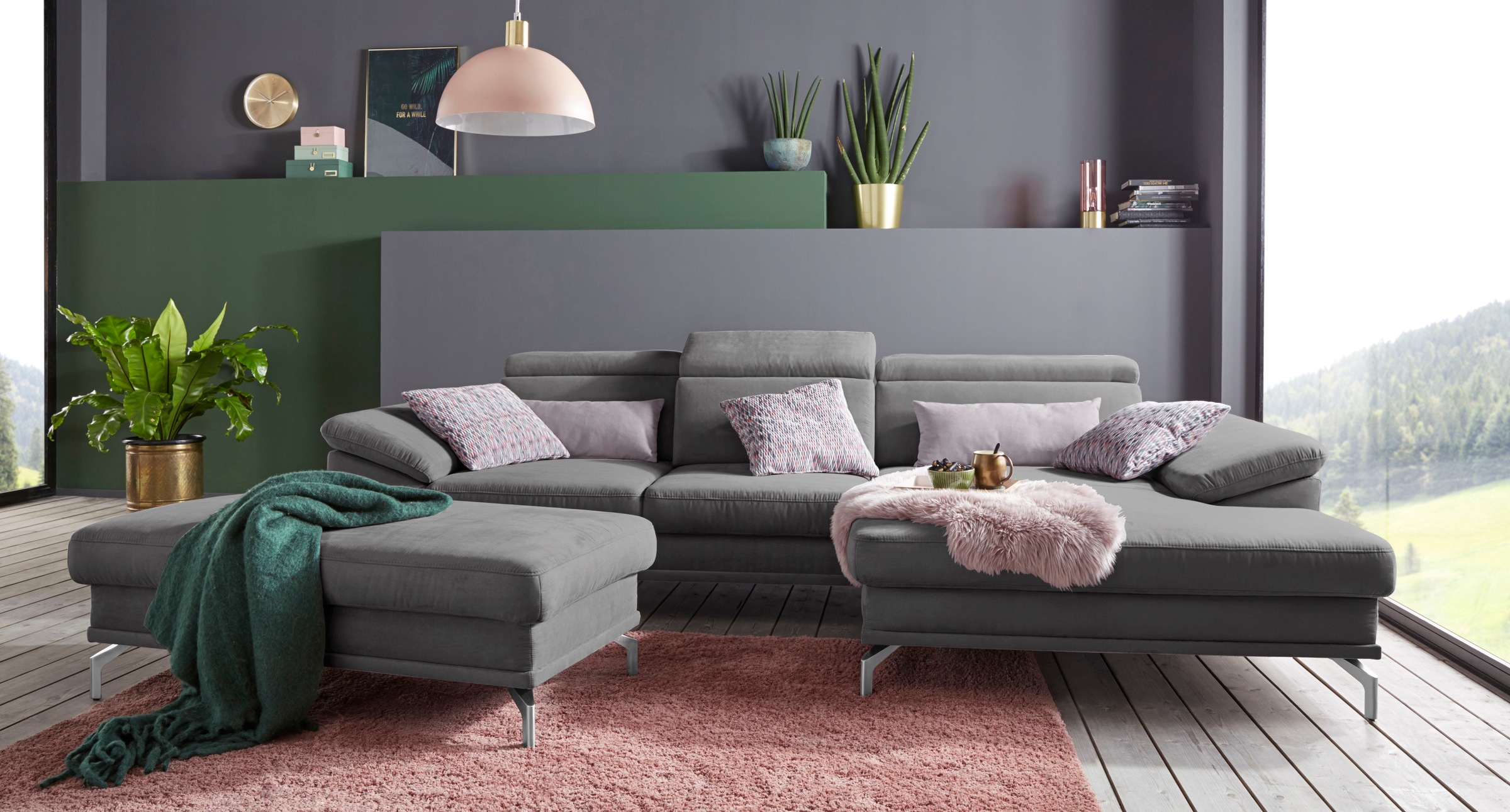 sit&more Ecksofa »Scorpio L-Form«, inklusive Sitztiefenverstellung, wahlweise mit Kopfverstellung