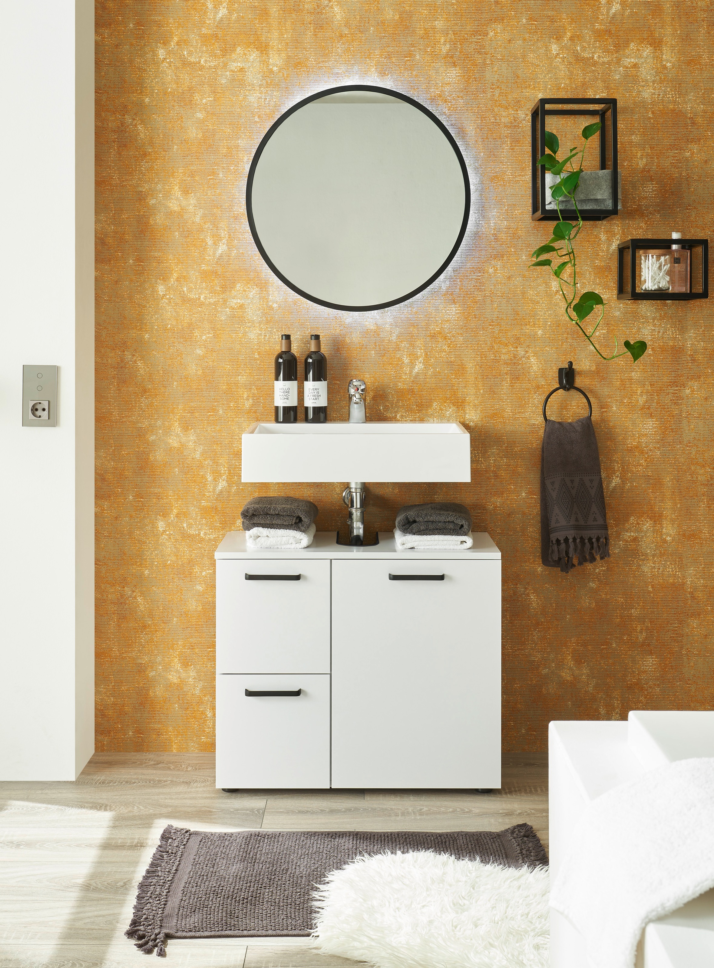 BASIC by Balculina Waschbeckenunterschrank »Vanice, Badezimmerschrank B/H/T 70x60x35cm« 1 Stk. tlg. Breite 70cm, Softclose, FSC-Mix 70%,Made in Europa