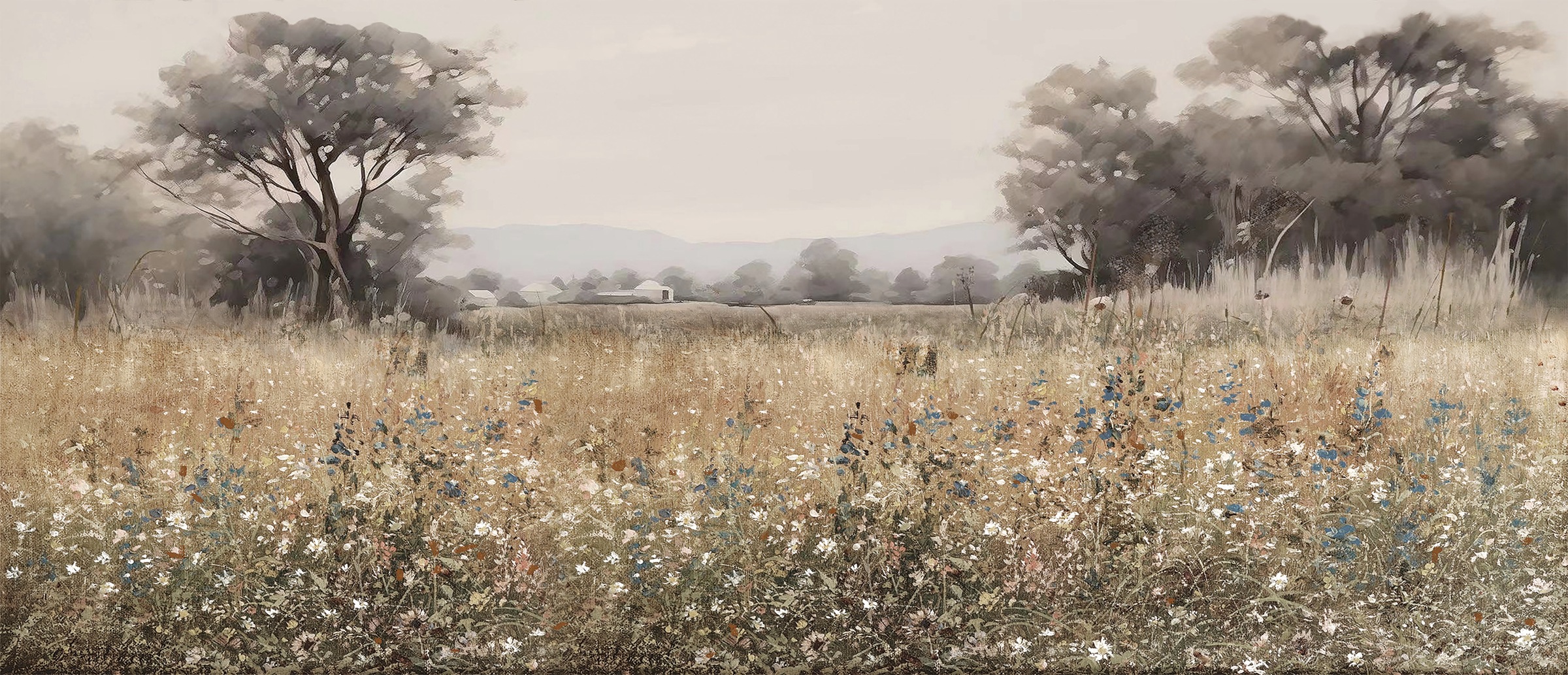 Bönninghoff Ölgemälde, Blumenwiese-Landschaft-Natur-Felder-Blumenbilder-Wie günstig online kaufen