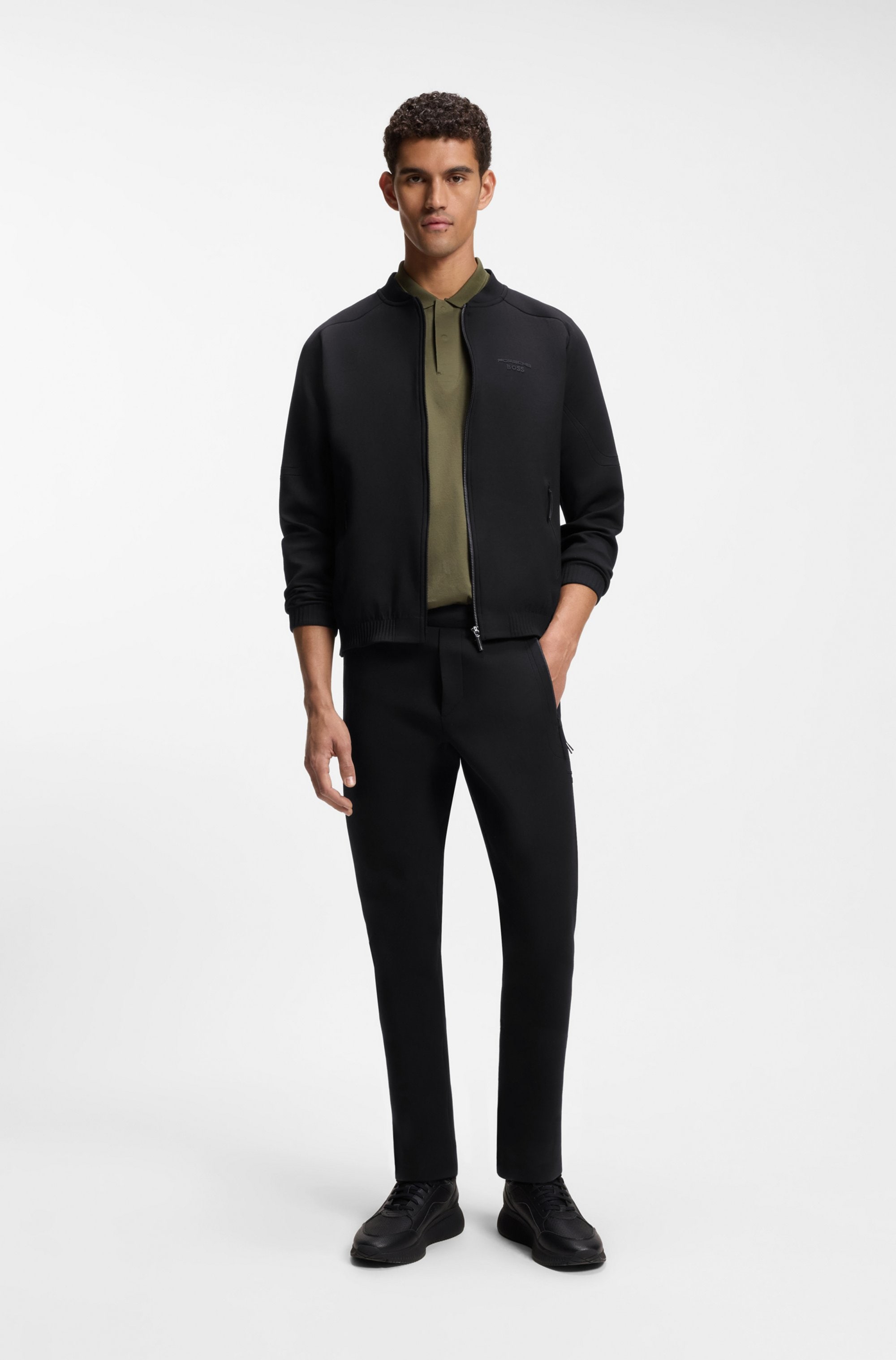 BOSS GREEN Sweatjacke »Porsche Spirit 70 Capsule Collection« Premium Herrenmode Innovative Geruchskontroll-Technologie HEIQ MINT