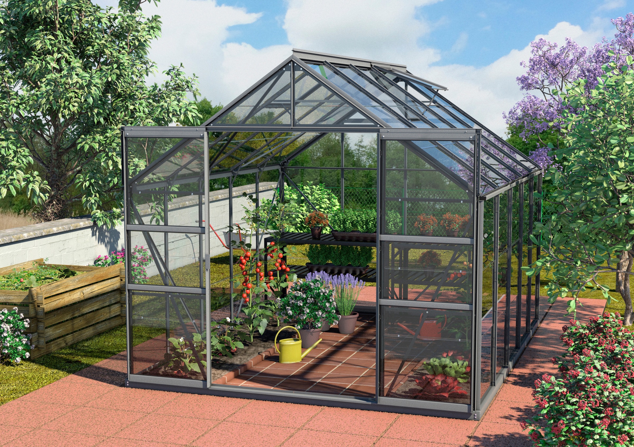 KONIFERA Gewächshaus »Calisto 8300«, (Sicherheitsglas)