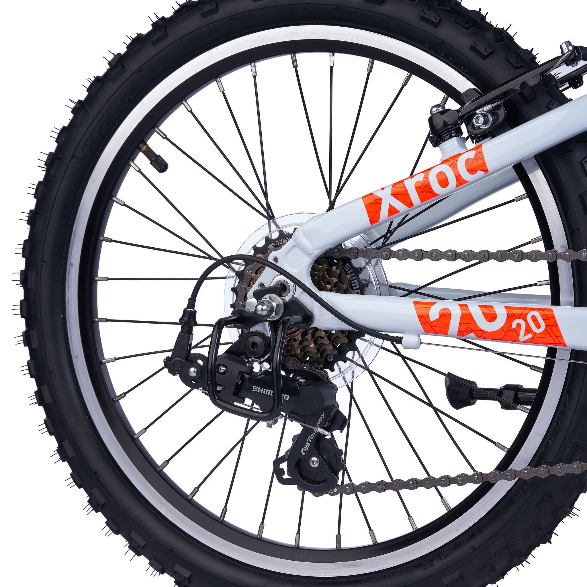 S’COOL Jugendfahrrad »S'COOL Xroc Pro 20-K7 Sky Grey/Neon Orange« 7 Gang Shimano Kettenschaltung