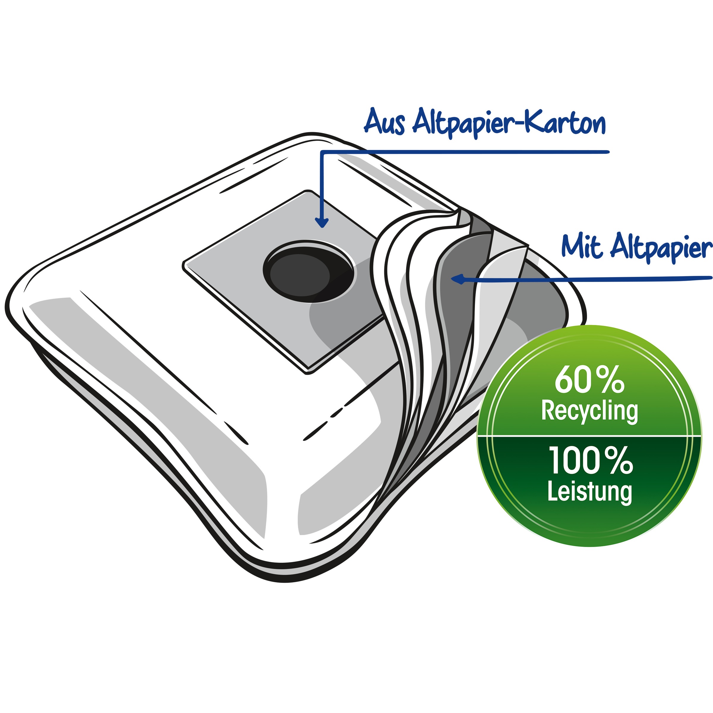 Swirl Staubsaugerbeutel »Swirl® ROB 3 EcoPor® XL Vorteilspack für Dreame, Lenovo und Proscenic«, (Packung, 8 St.)