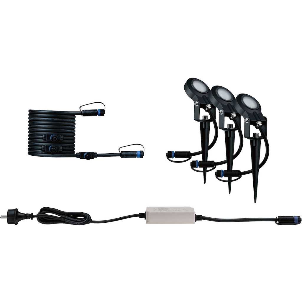 Paulmann LED Gartenstrahler »Plug & Shine«, 3 flammig-flammig