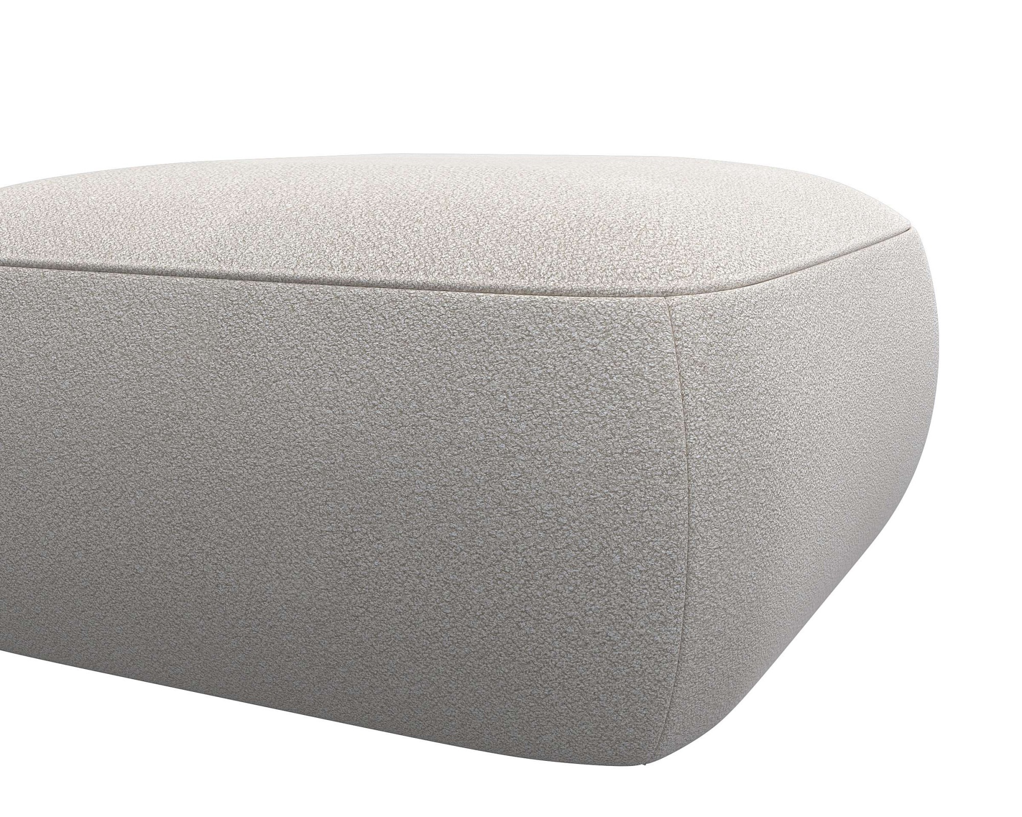 FLEXLUX Pouf »Torino, rund, bodennah, Sitzhocker, Polsterhocker«, Modernes, organisches Hocker-Design, Kaltschaum, Wellenunterfederung