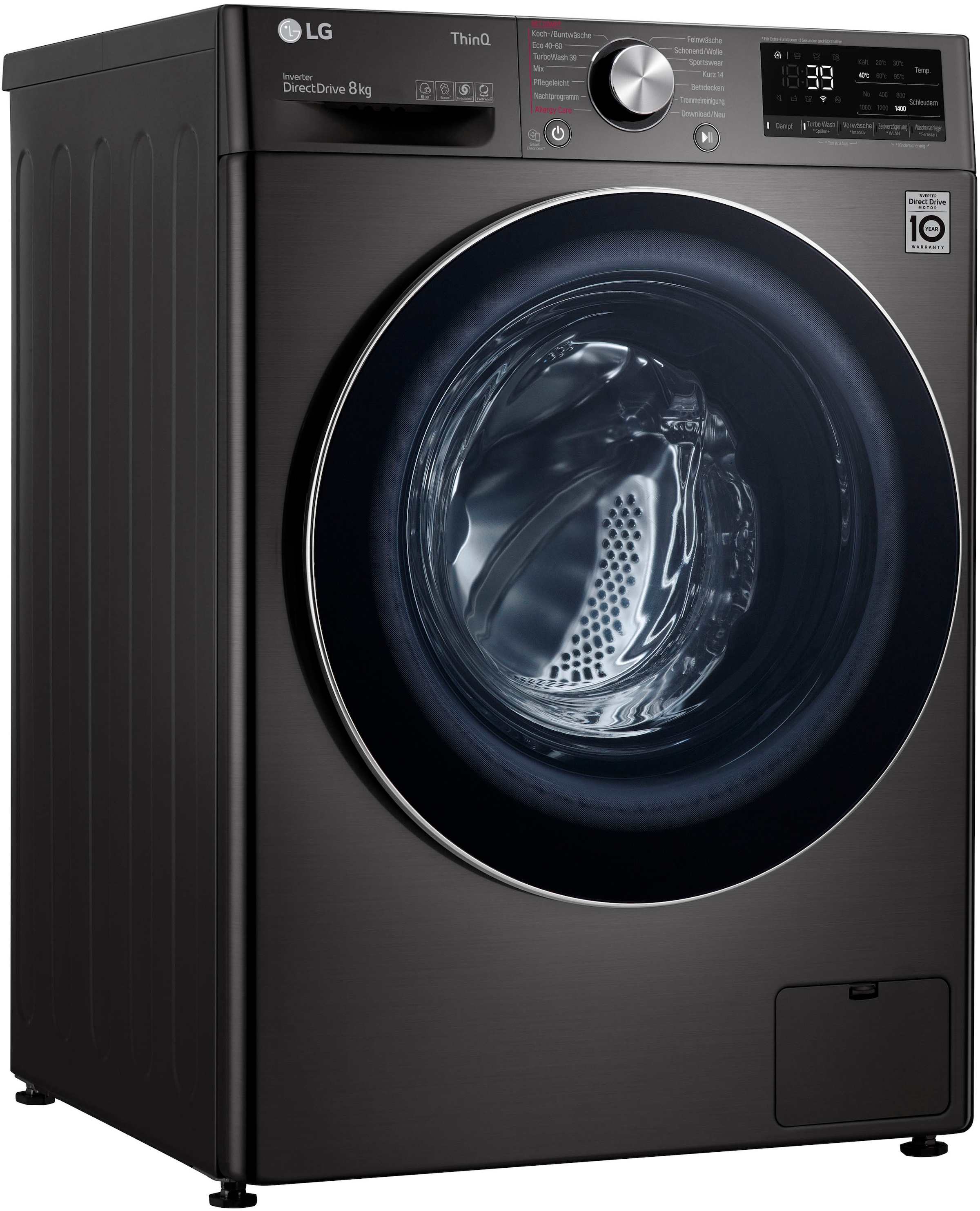 in LG kaufen kg, 8 TurboWash® U/min, Waschmaschine 39 1400 - »F4WV708P2BA«, Minuten nur Waschen online F4WV708P2BA,
