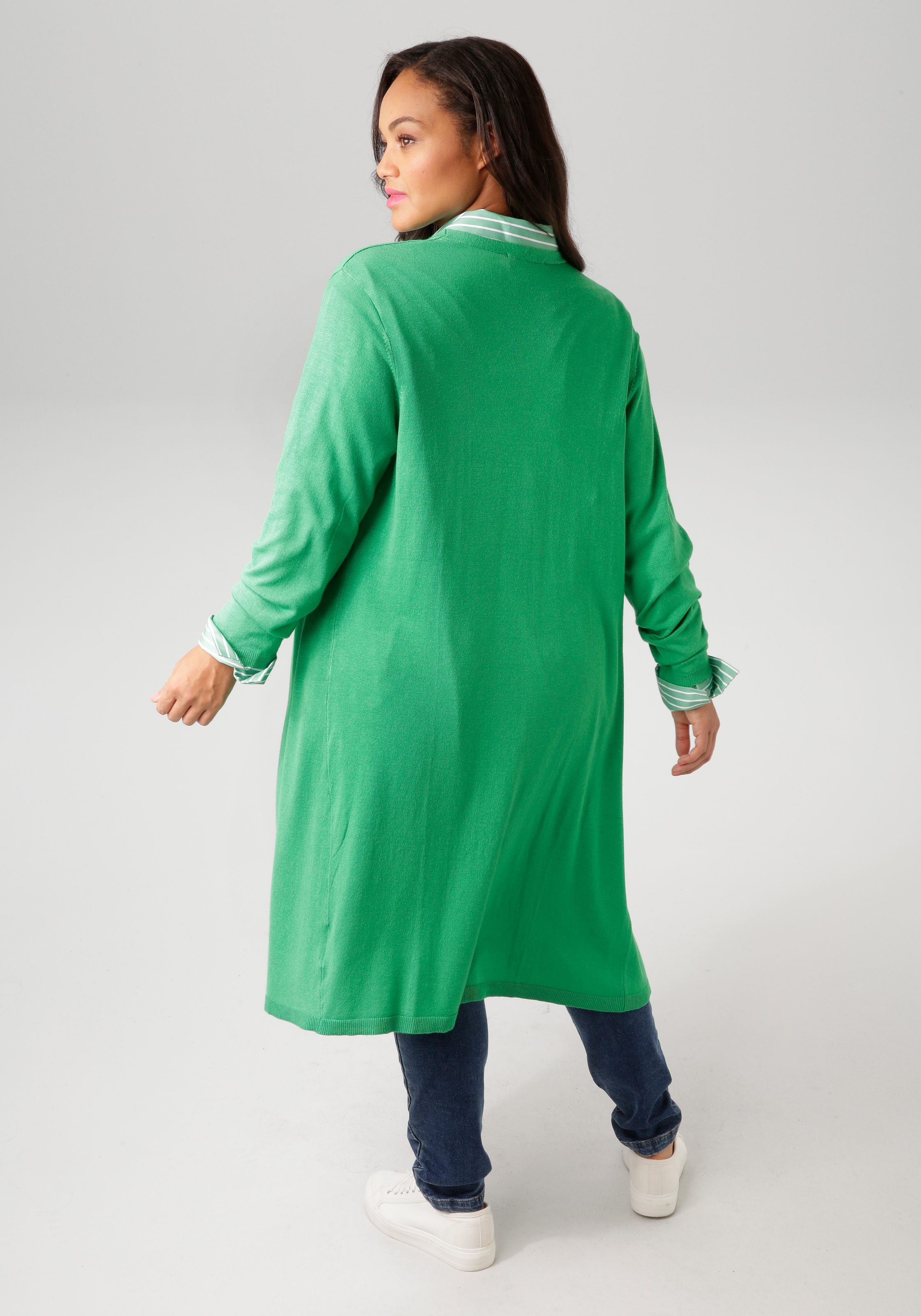 Aniston PLUS Strickjacke, in trendiger Farbpalette
