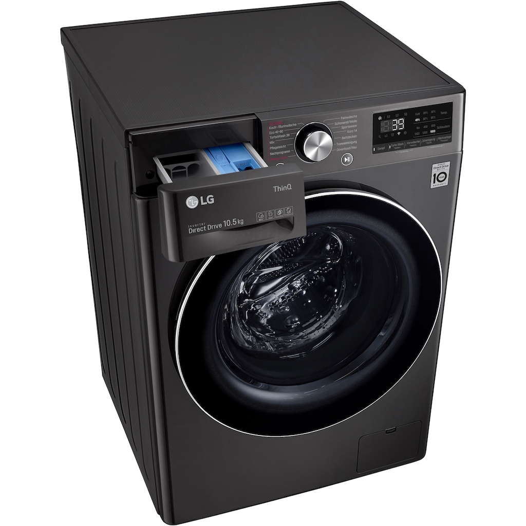LG Waschmaschine »F6WV710P2S«, F6WV710P2S, 10,5 kg, 1600 U/min, TurboWash® - Waschen in nur 39 Minuten